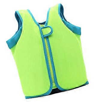 Children's Swimming Vest with Adjustable Straps, for Beginners, Green, XL, for Camping