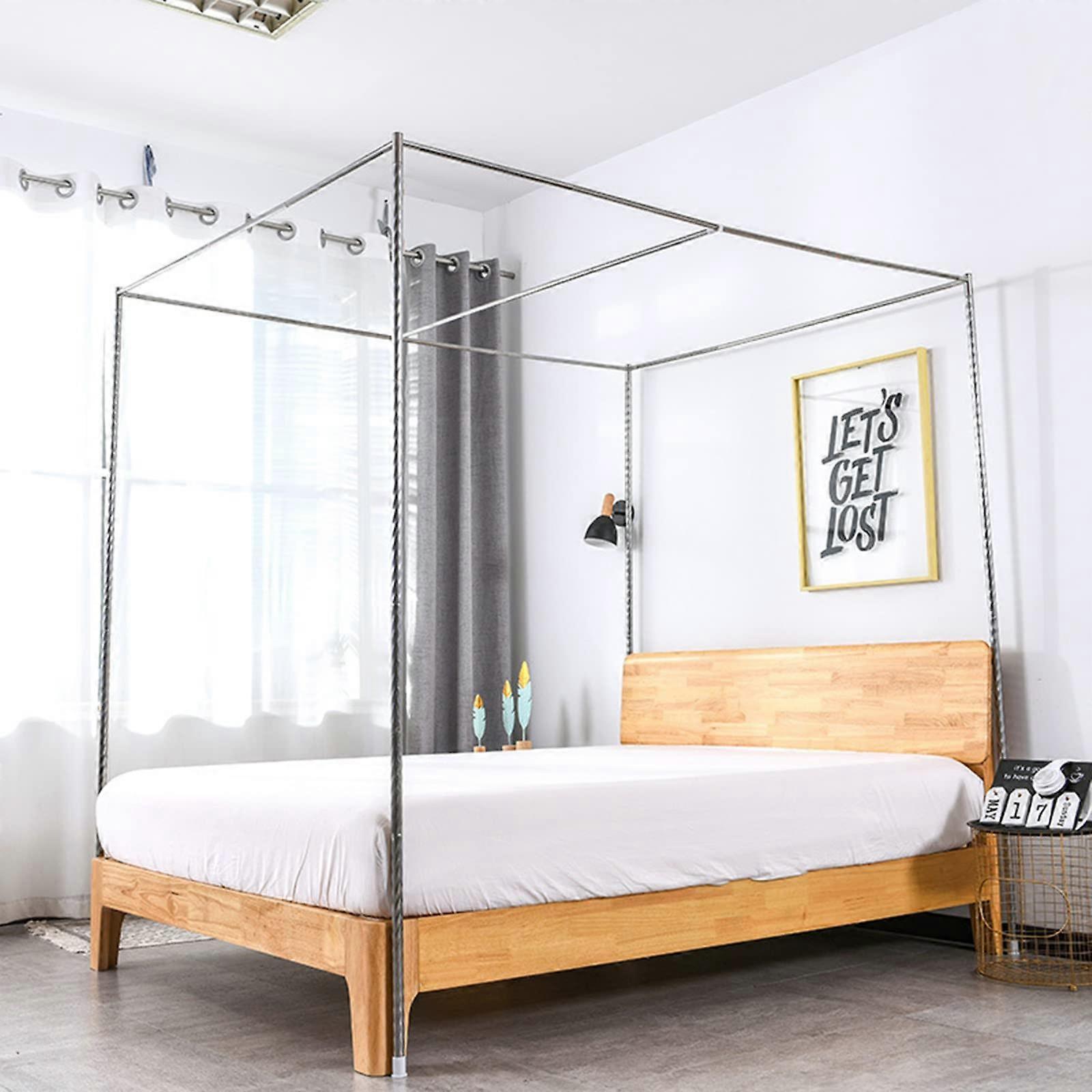Mosquito Net Holder for Bed, 4 Corner Posts, Thickened Stainless Steel (1, 32mm 1.0m)