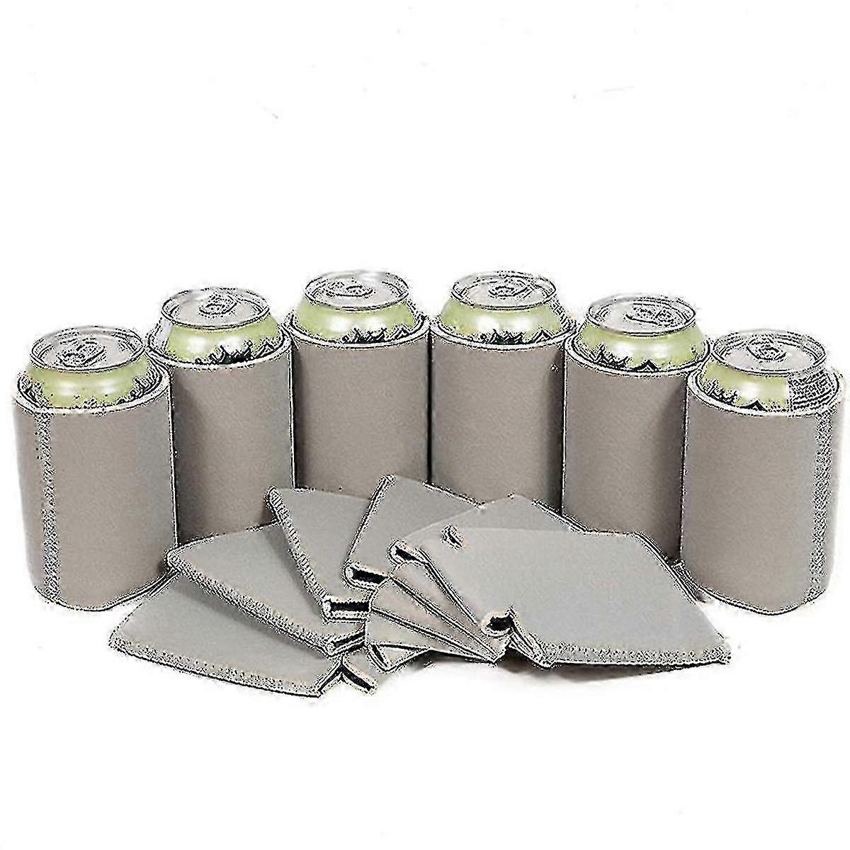 6 Pack Blank Neoprene Can Coolers for Beverage Bottles