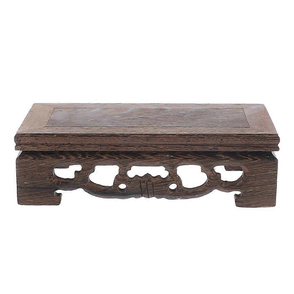 Decorative Rectangular Wooden Display Stand For Teapot Vase Bonsai 1Set