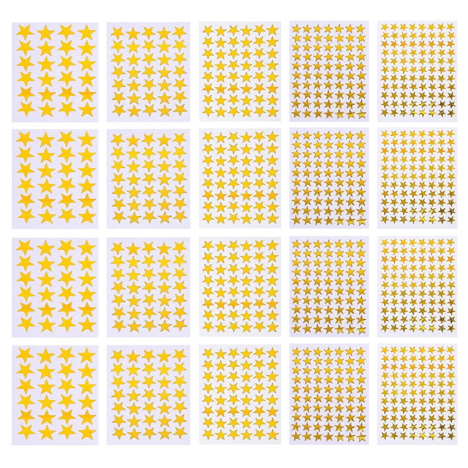 Removable Star Stickers, 50 Sheets – Adhesive Star Shaped Reward Stickers for Classroom, Scrapbooking, and Behavior Charts