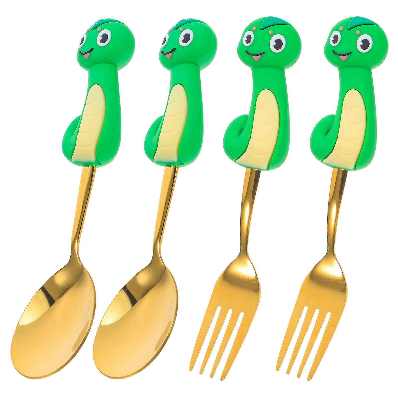 Creative Coffee Spoon Unique Snake Design Stainless Steel Multi Functional Dessert Spoon Ideal For Tea Hot Chocolate 1Set