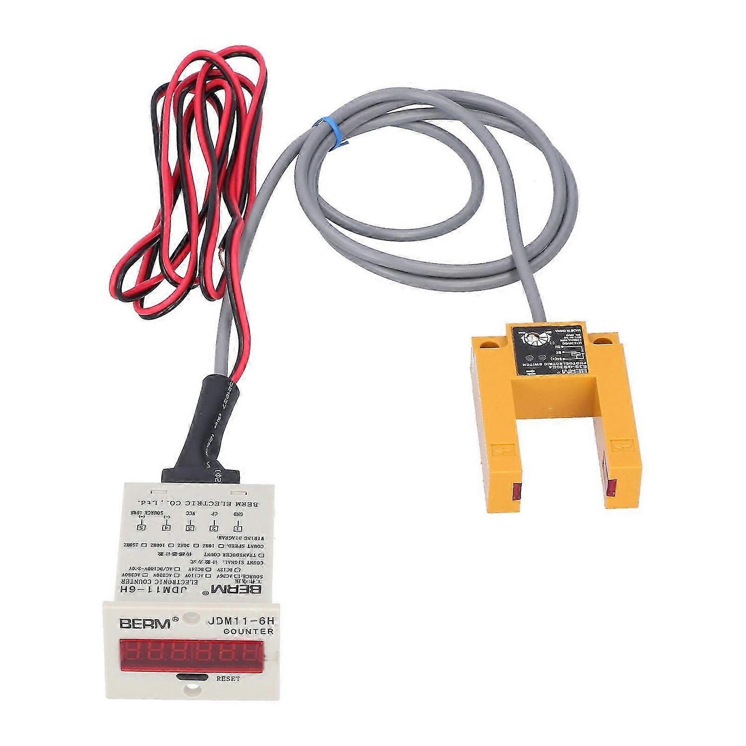 Contador de Display Digital BERM Sensor Industrial Eletrônico Indução Automática BEM6H30E4CTDC12-24V