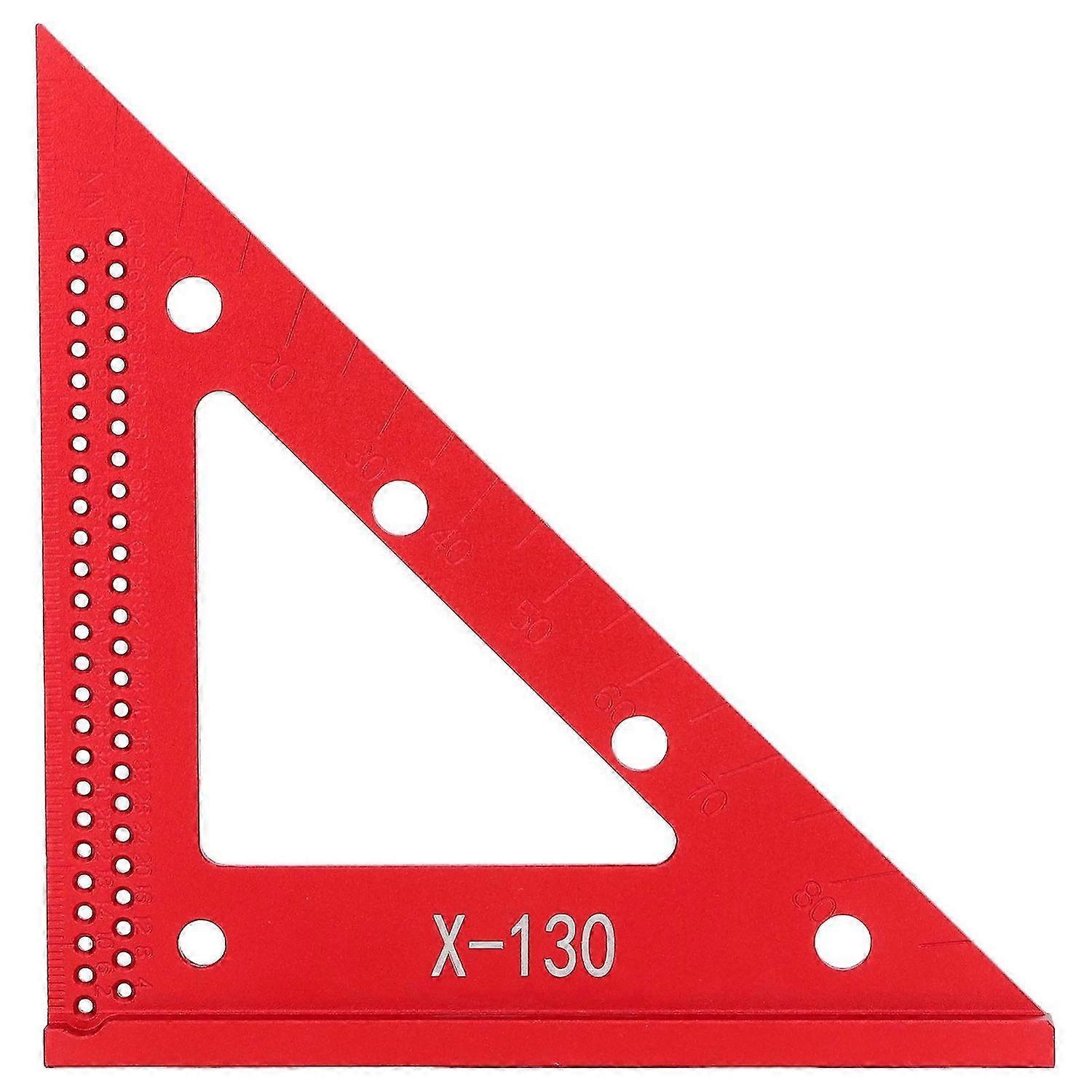 Woodworking Triangle Ruler Aluminum Alloy Clear Scale 5.1in Carpentry Square for Framing Roof