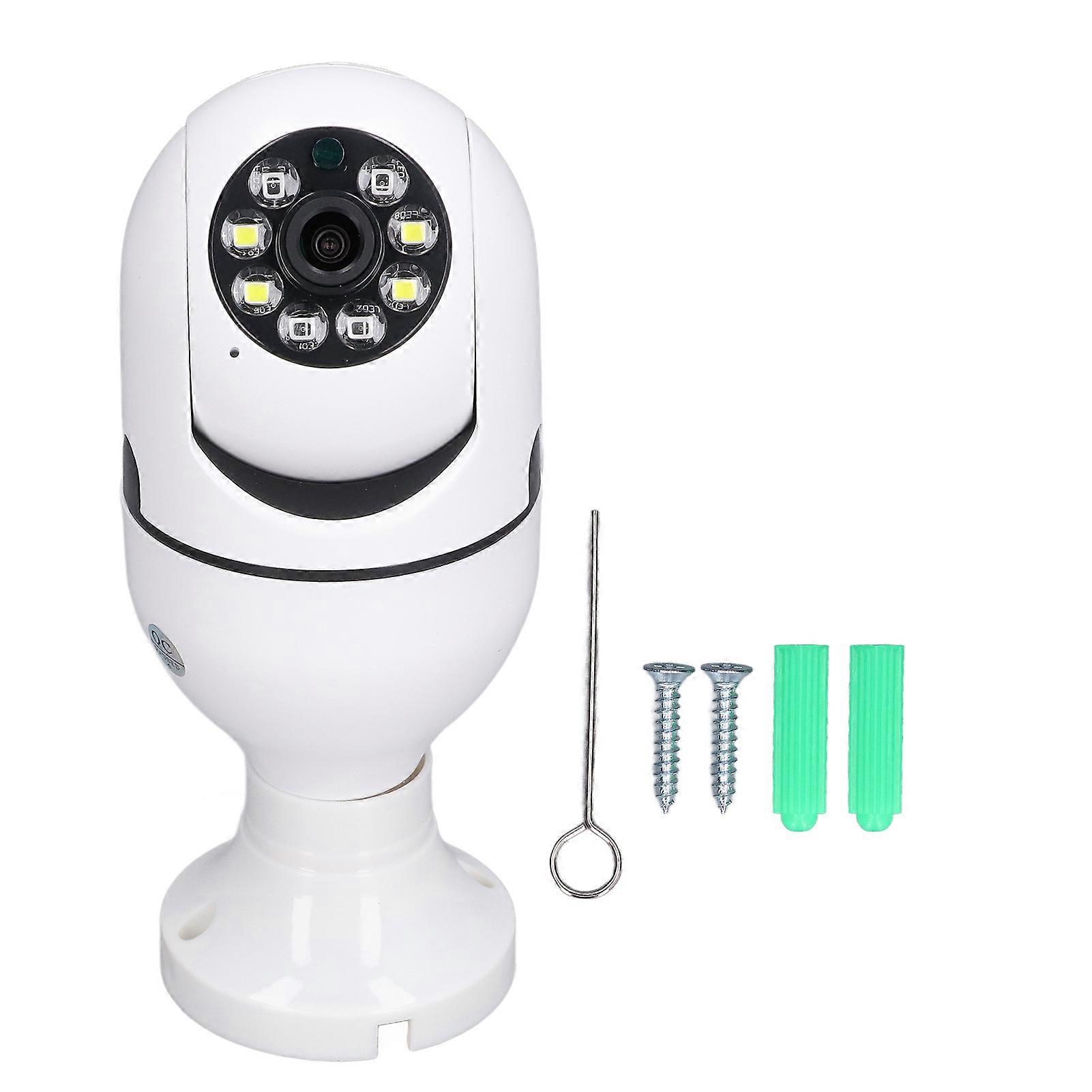 E27 Bulb Home Security Camera Panoramic 360° Night Vision Motion Detection 2 Way Intercom APP Control for Tuya