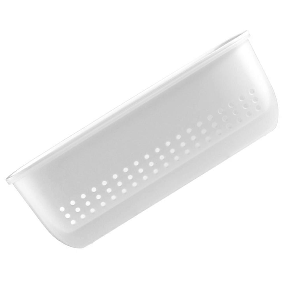 Wall Mountable Double Kitchen Colander Basket with Removable Filter, White Vegetable and Fruit Washing Bowl Strainer for Efficient Drainage and Easy
