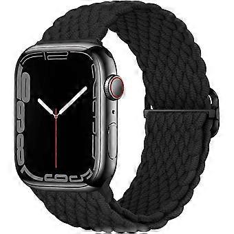 ZENGO Stretchy Solo Loop kompatybilna z Apple Watch Band dla kobiet mężczyzn, sportowa elastyczna oddychająca nylonowa pleciona opaska na nadgarstek 42/44/45/49MM