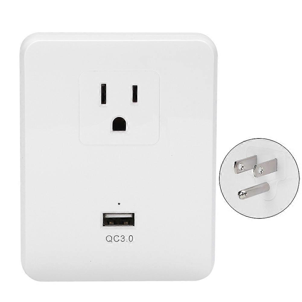 Intelligent Wall Socket Surge Protection Outlet with USB Port for Home