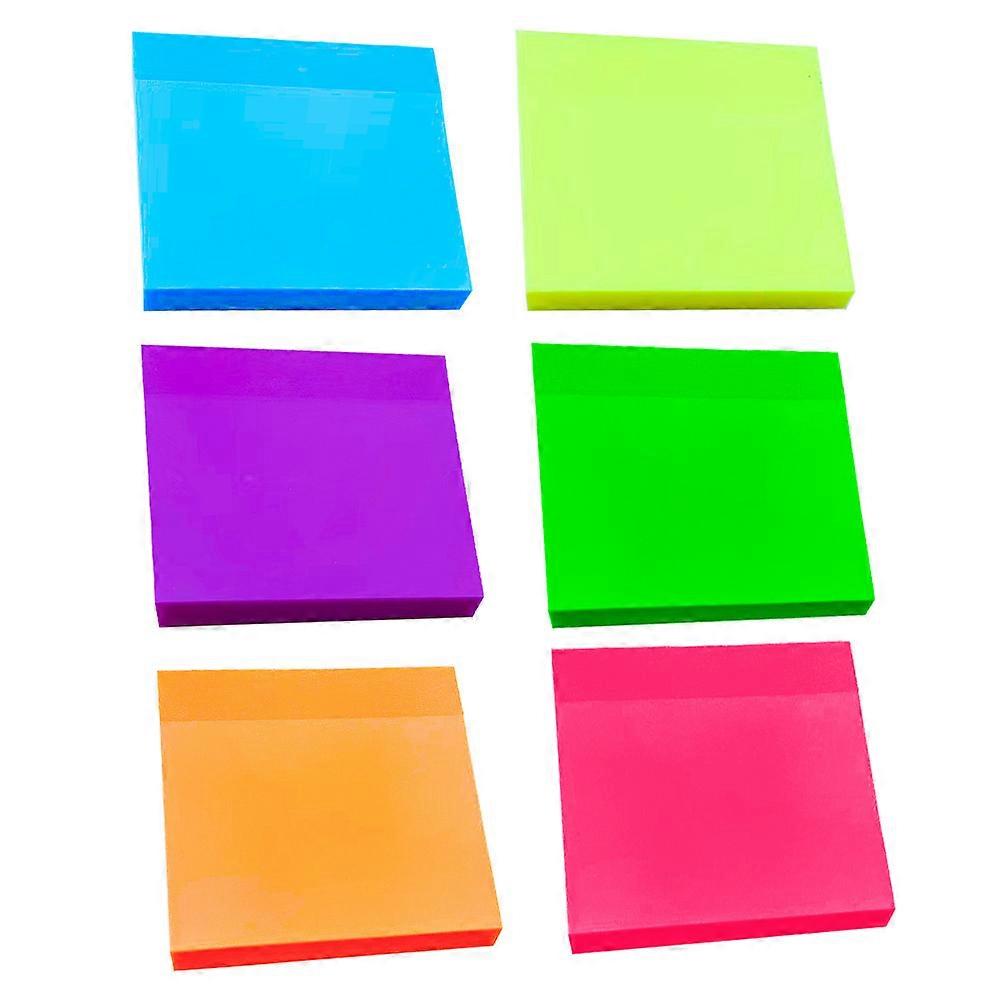Small Notepads Refills Memo Pads Reminders Transparent Appearance Design 6Pcs