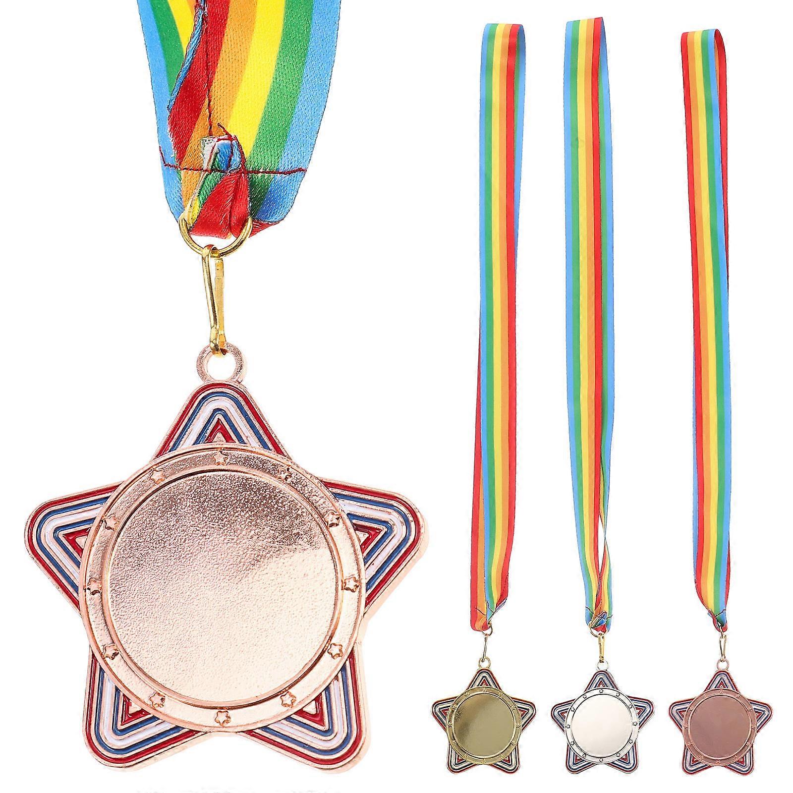Cartoon Medal For Kids Delicate Party Game Realistic Appearance 3Pcs