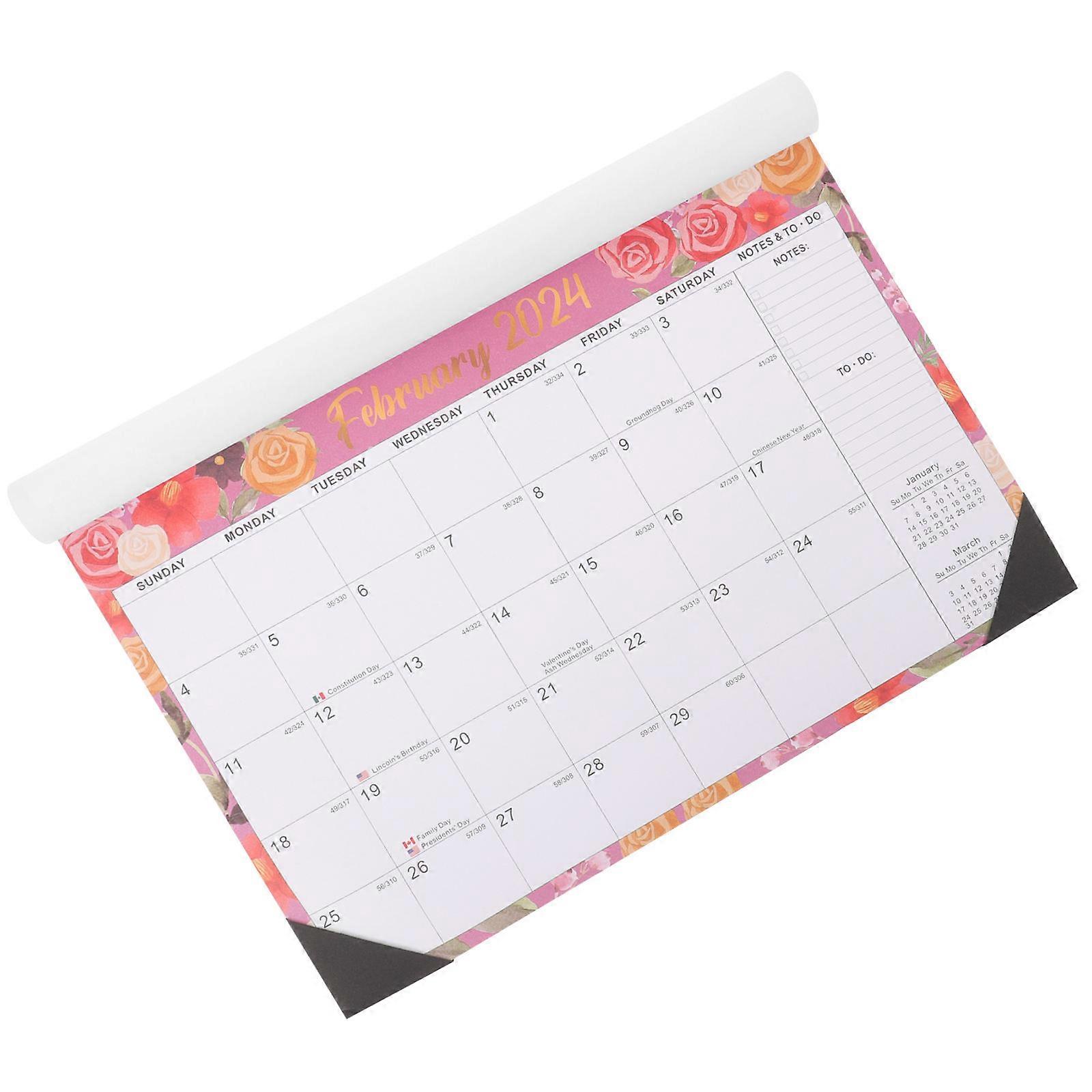 Delicate Hanging Calendar Paper Family Birthdays Calendar Memo Writing Daily Use 43x33cm 1Pcs