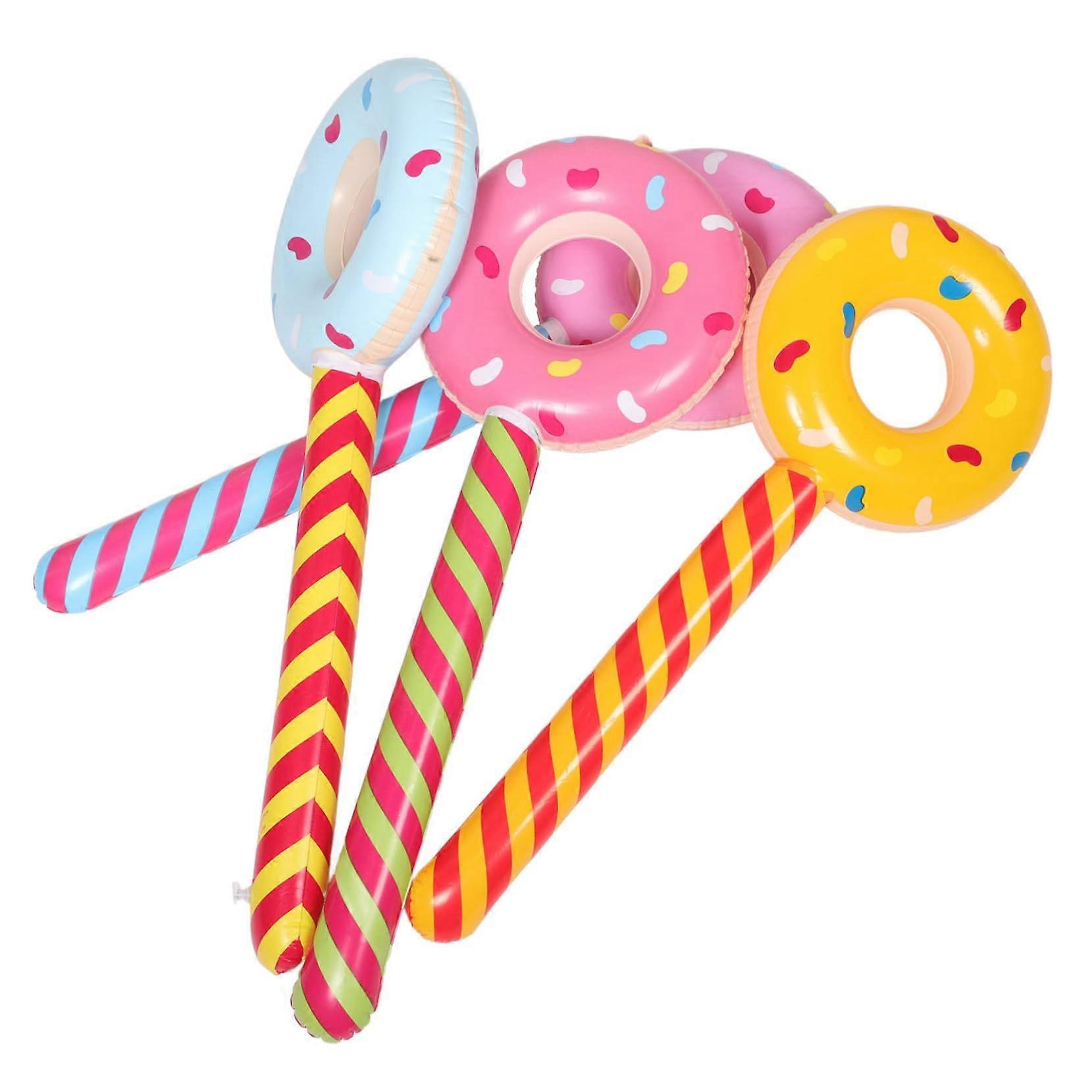 Inflatable Doughnut Stick Lollipop Doughnut Costume for Balloon Pump Donuts Water Balloon Swimming Pool