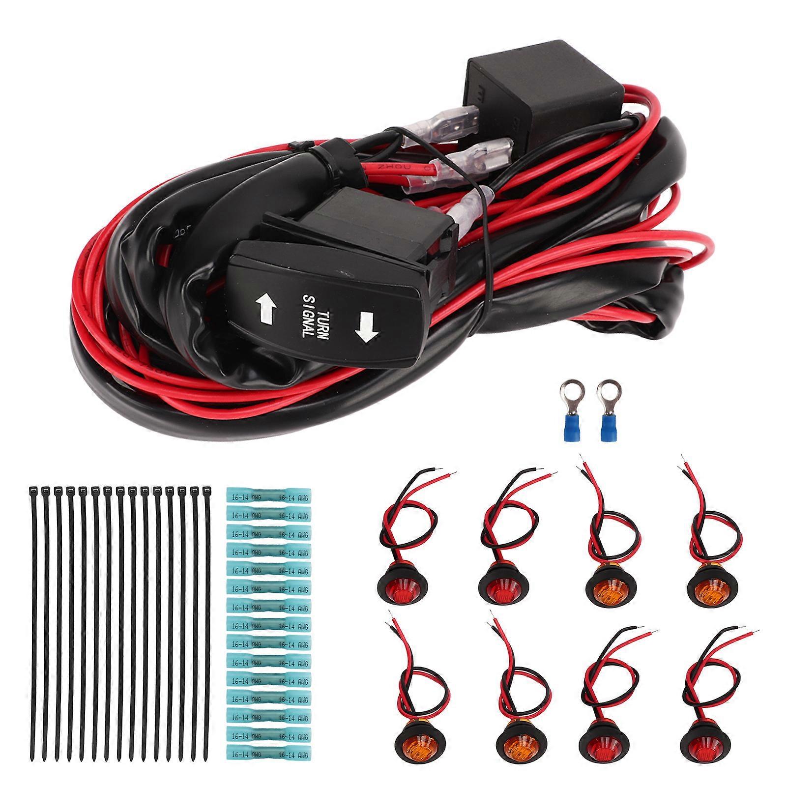 UTV blinklys vippebryter ATV gate lovlig belysningssett blinklys blinklys relé sele erstatning for polaris ranger rzr vertikal grønn sving 