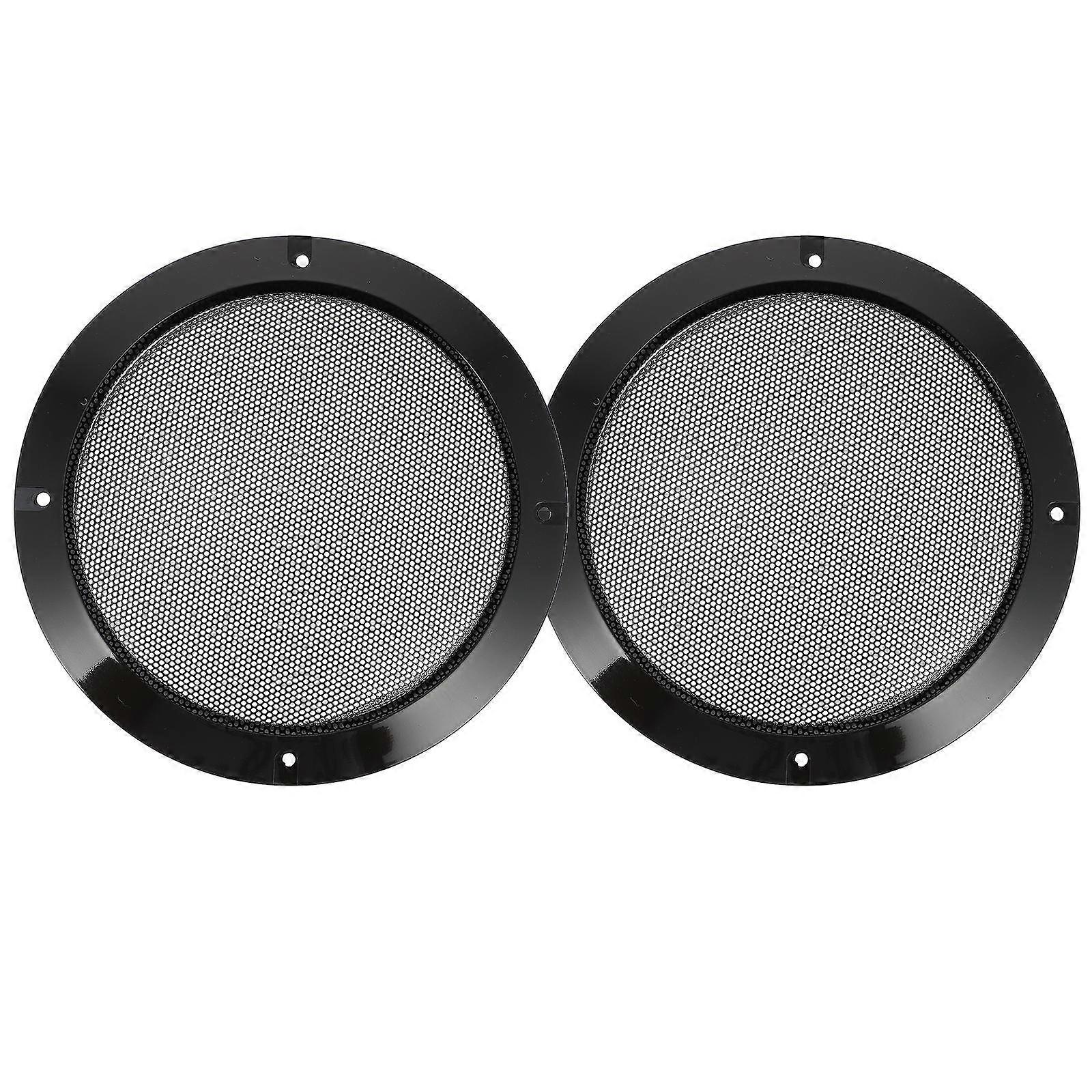 Loudspeaker Iron Covers for Speaker Protection Black Durable Grill 2 Pieces
