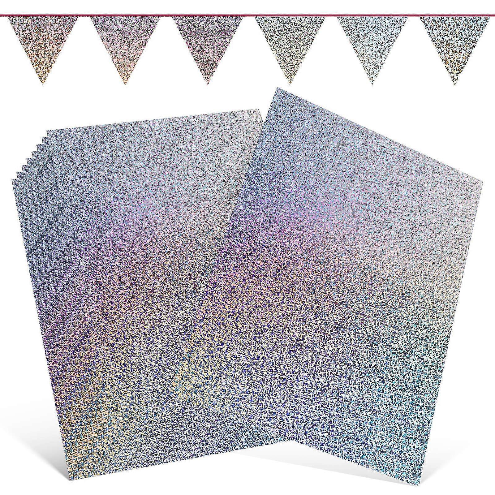 Holographic Craft Paper Thick Cardstock Multi Purpose For Scrapbook Origami A4 Size 10 Sheets
