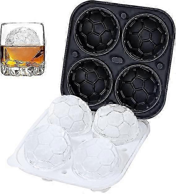 Basketball Ice Cube Mold, Basketball Shape Ice Cube Tray, Silicone Sphere Ice Mold Make 4 Large Ice Balls for Chilling Whiskey Cocktails Drinks