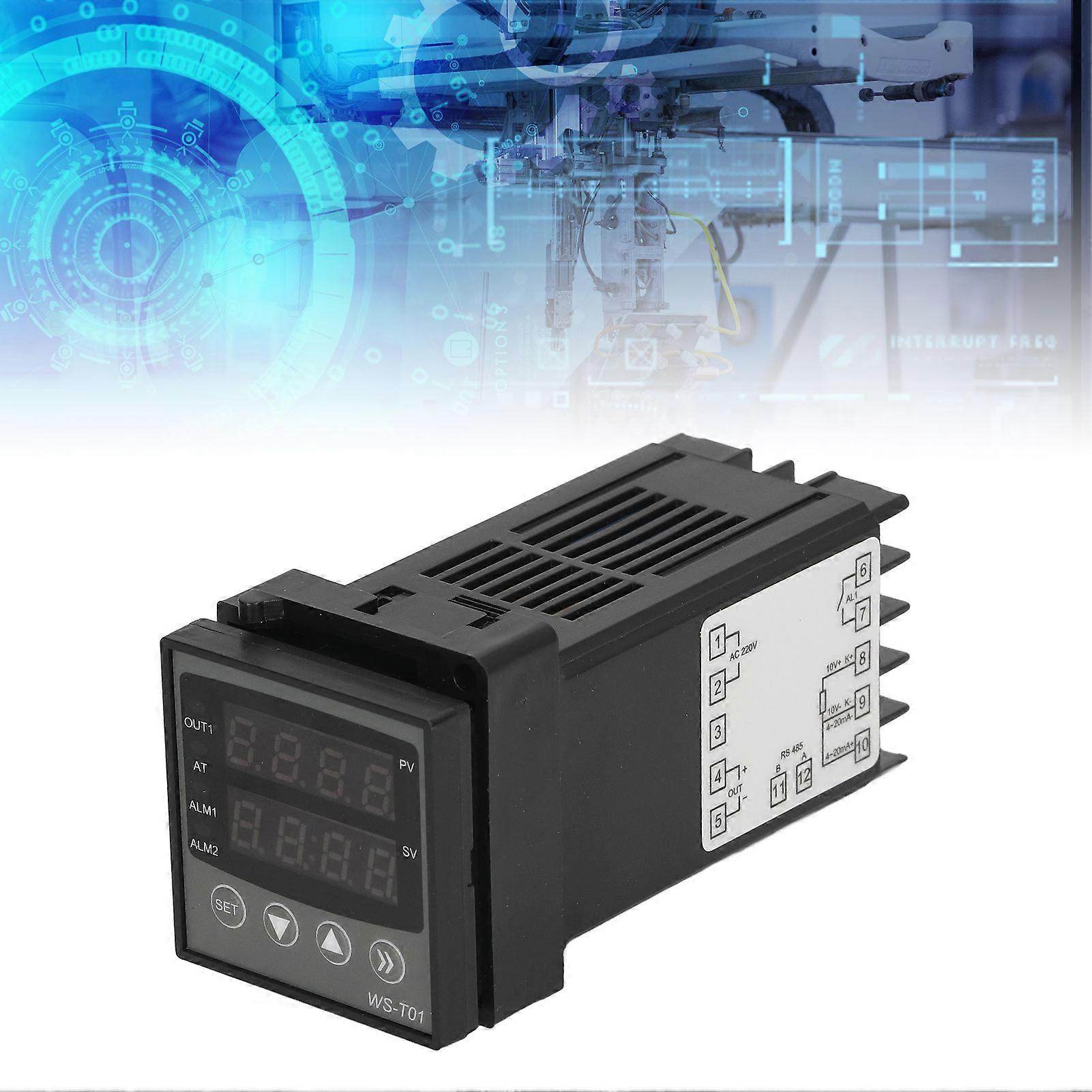 Intelligent PID Temperature Controller Digital Display ABS Smart Thermostat for Printing Chemical Industry DC24V