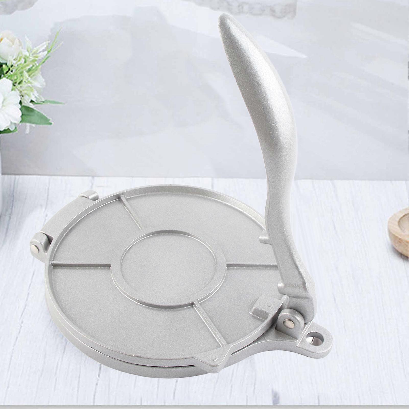 Tortilla Press Roti Pressing Tool 20cm Aluminium Alloy with Curved Handle for Cooking