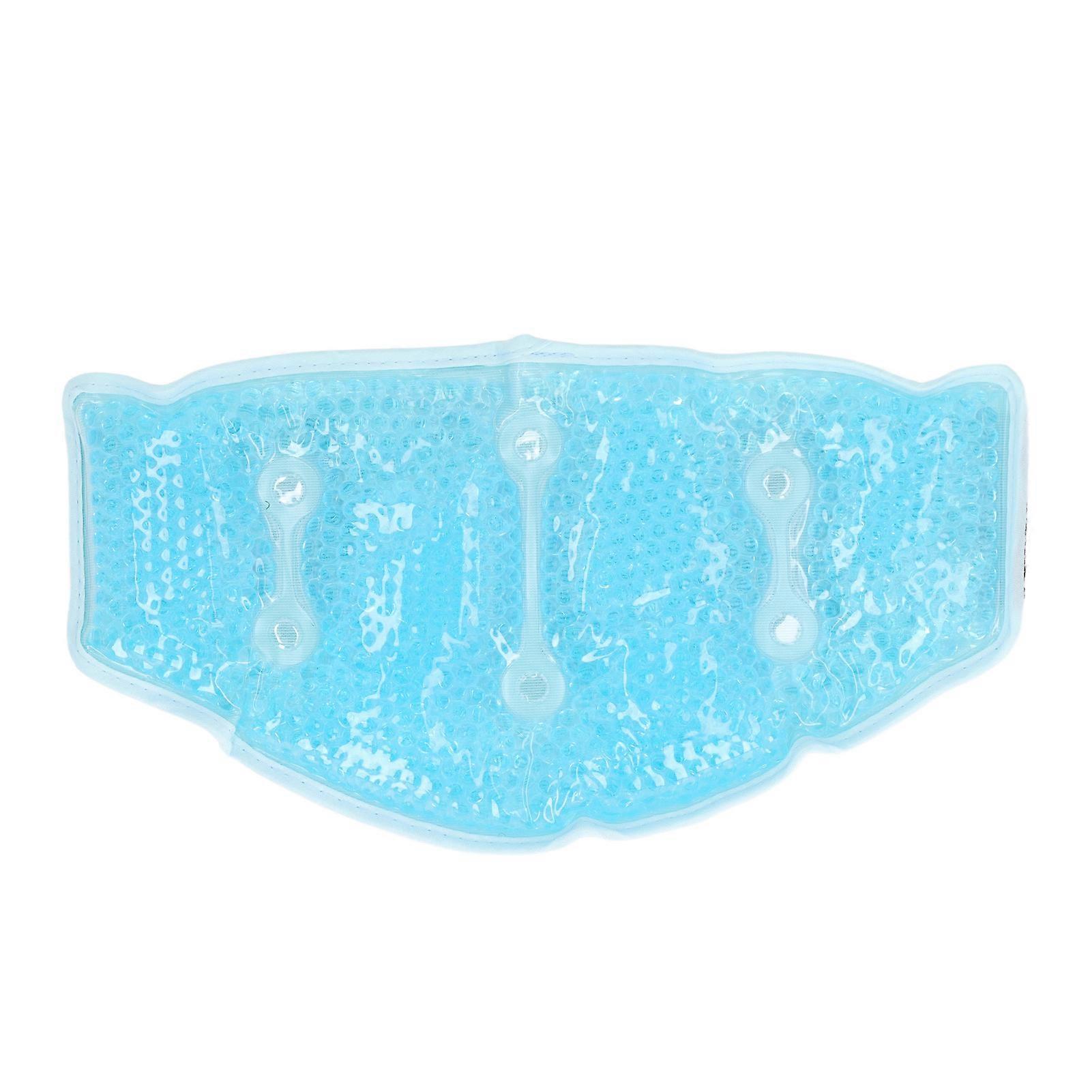 Gel Beads Ice Pack Ice Bag for Neck Adjustable Strap Reusable Hot Cold Pack with Soft Plush Backing for Men Women Blue