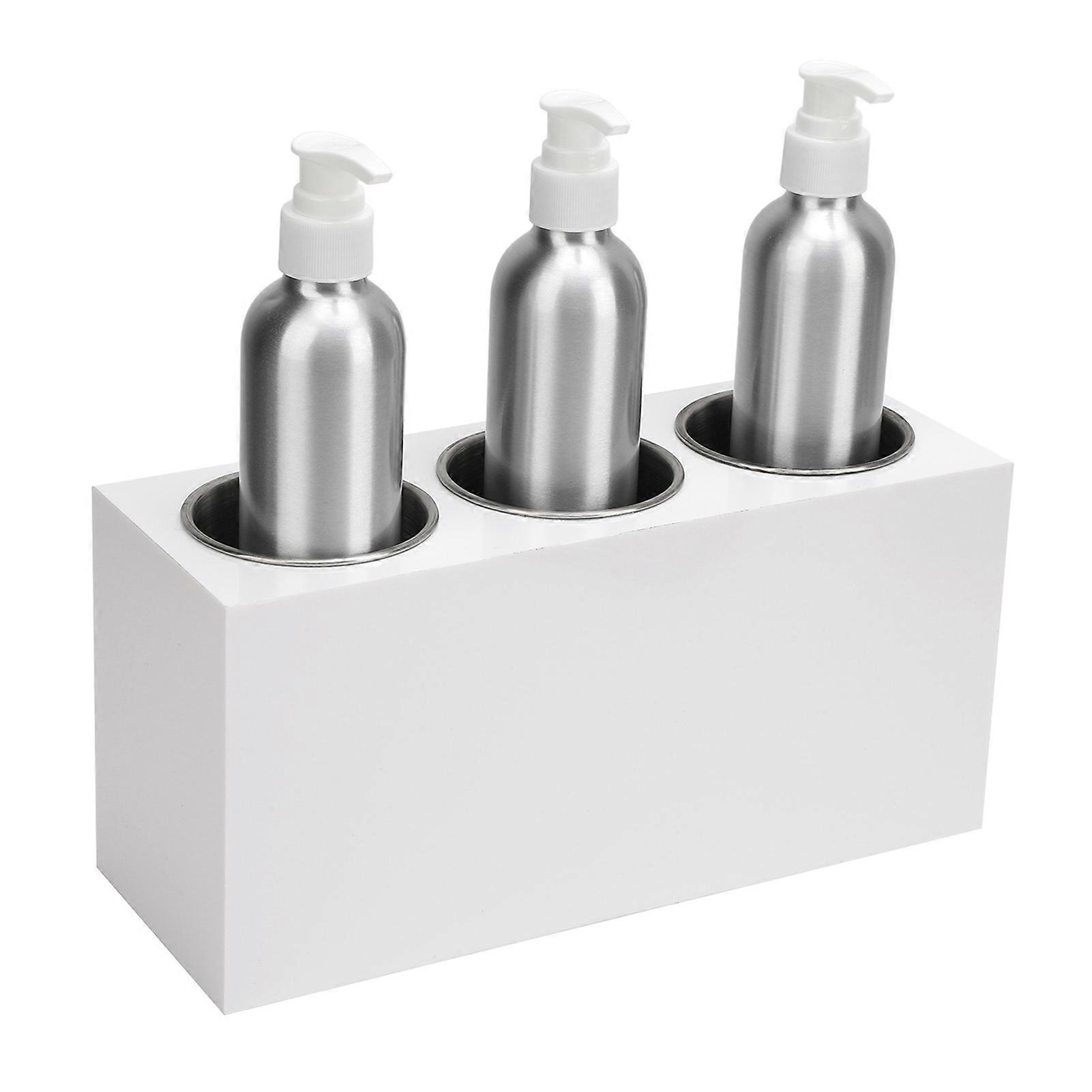 Oil Warmer Dispenser 3 Bottles Massage Oil Warmer Constant Temperature Control Oil Heater White 100‑240V GB Plug