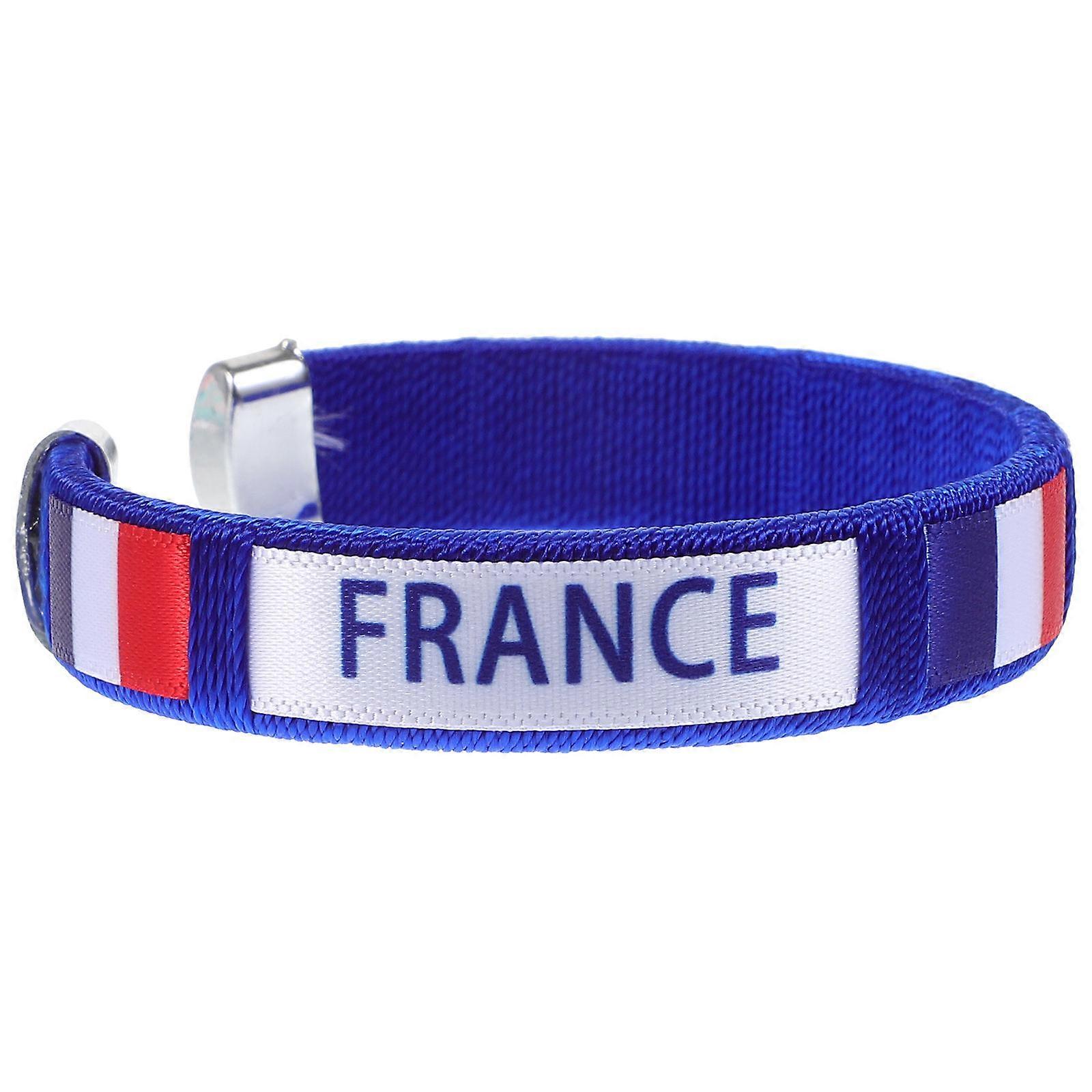 サッカーファンのためのウェビングリストバンド、肌に優しいストレッチブレスレット、試合やイベントのための快適で耐久性のあるファンアクセサリー