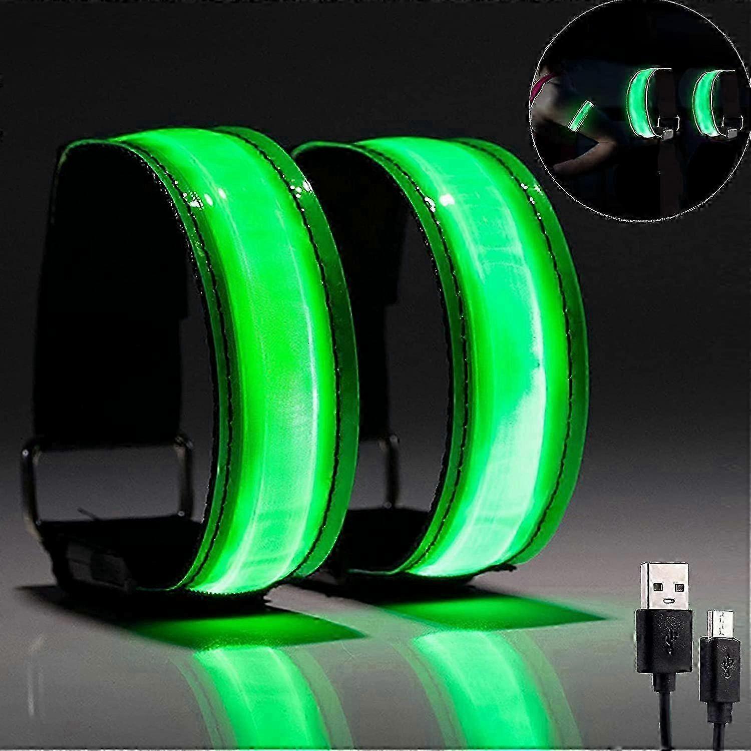 ZENGO Runners Running Light, Reflective Running Gear, Safety Light Rechargeable LED Armband for Jogging, W