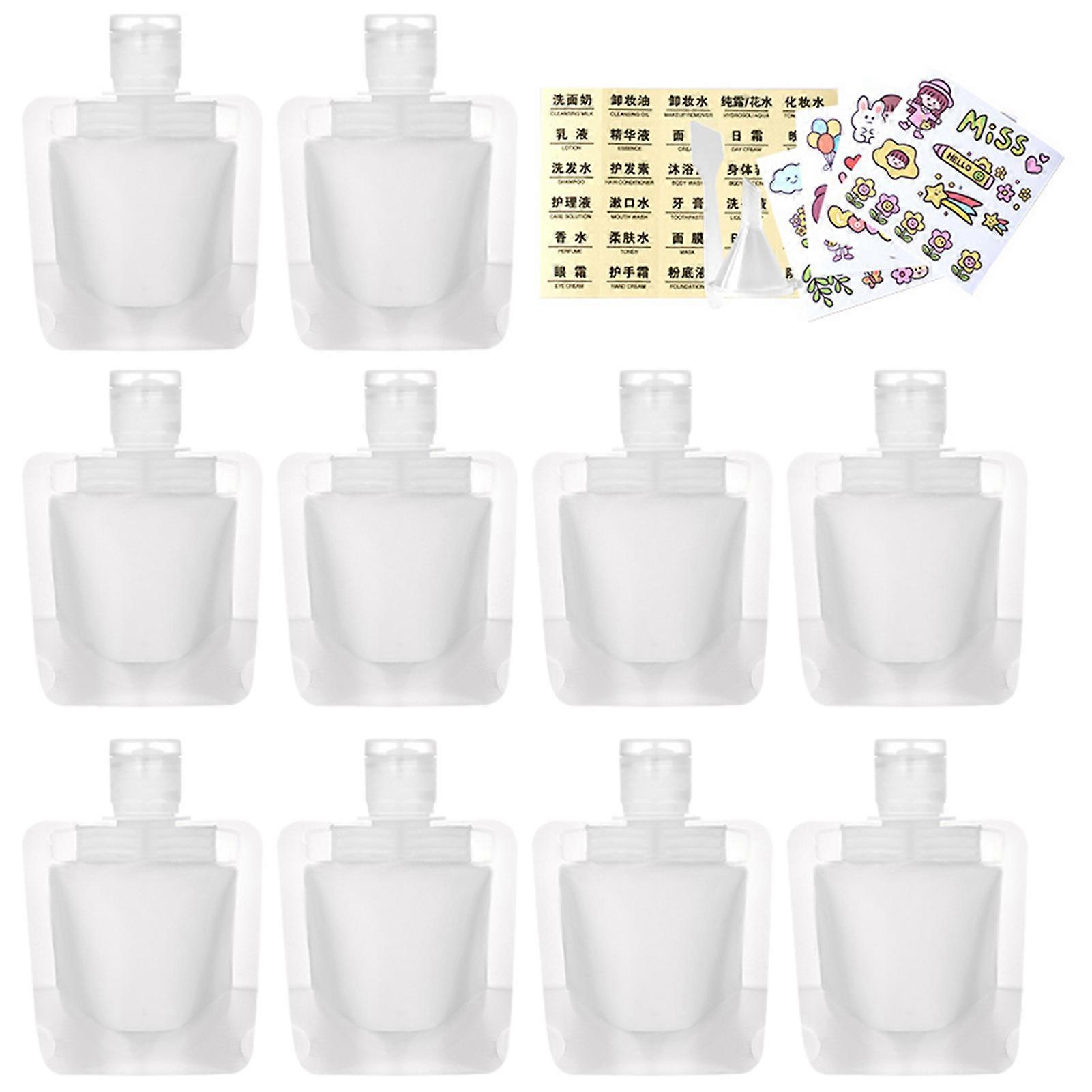 Portable Travel Fluids Makeup Packing Bag Travel Size Refillable Empty Squeeze Pouch for Shampoo Conditioner