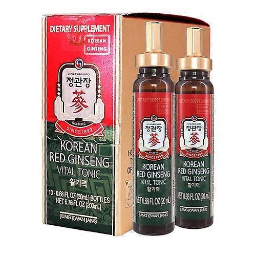 JungKwanJang Korean Red Ginsend Vital Tonic Bottles ,10 Count (Pack of 1)