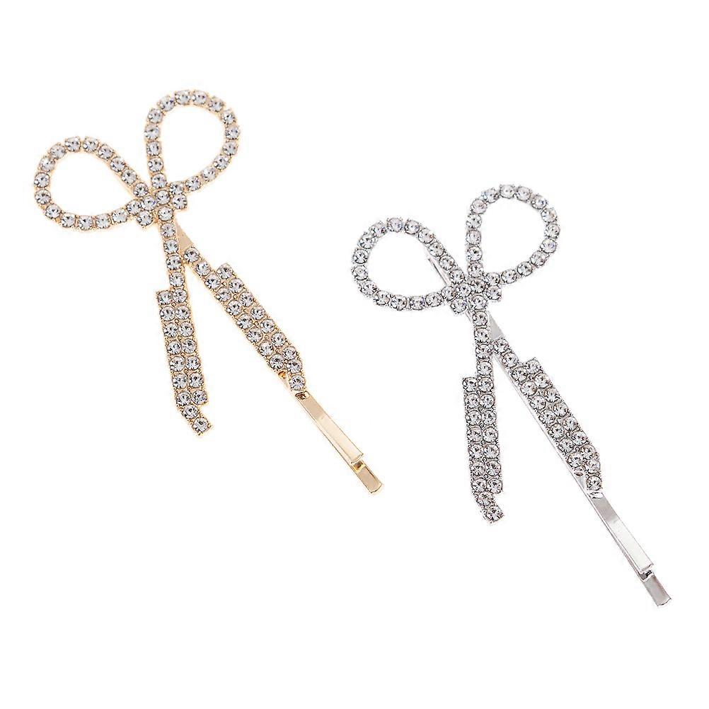 Fashion Hair Styling Pins Scissors Shape Design Assorted Color 6.2x3x0.3cm 2Pack