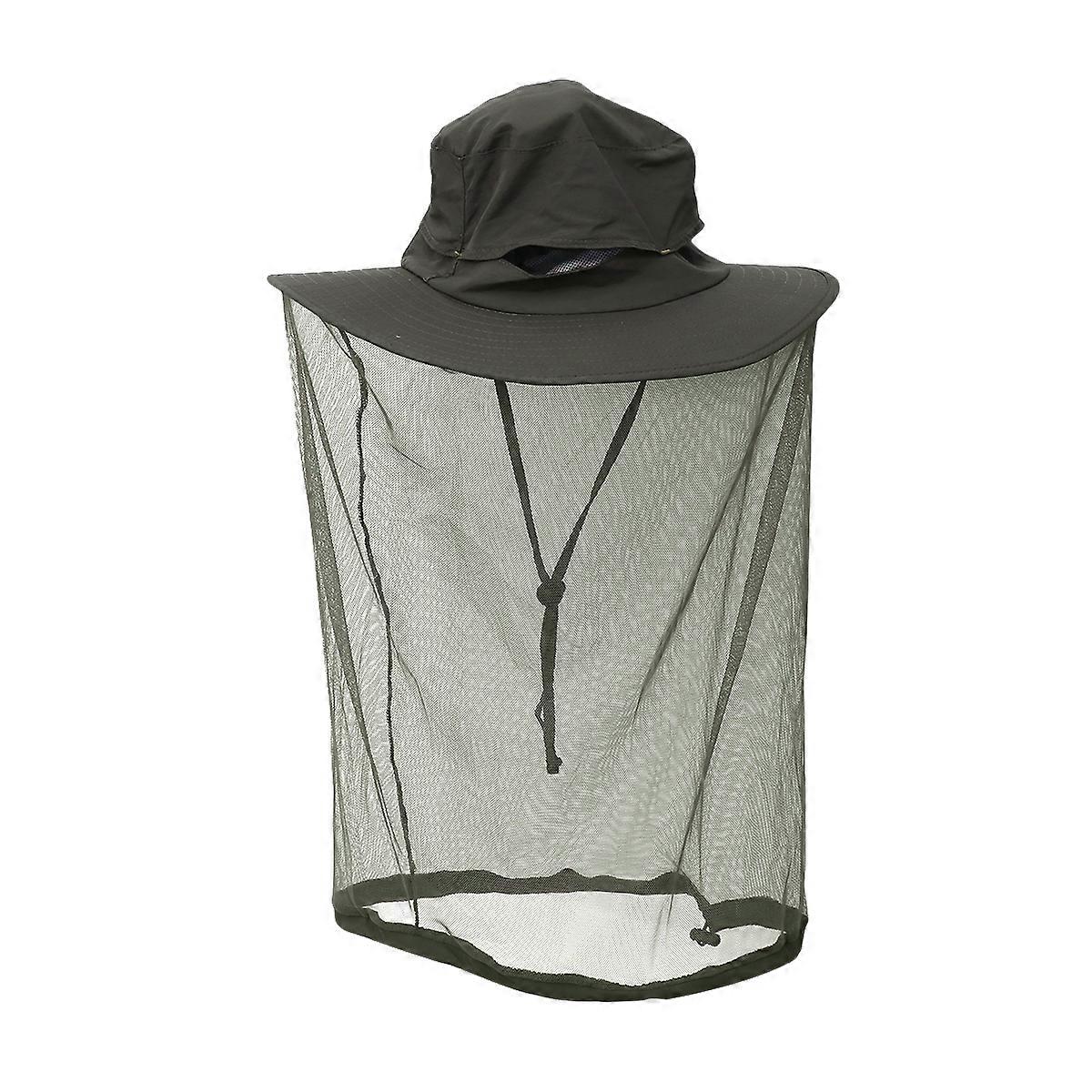 Here's a refined product description for your **Mosquito Bee Mask Outdoor Fishing Hat With Head Net – Breathable Army Green Insect Protection**: