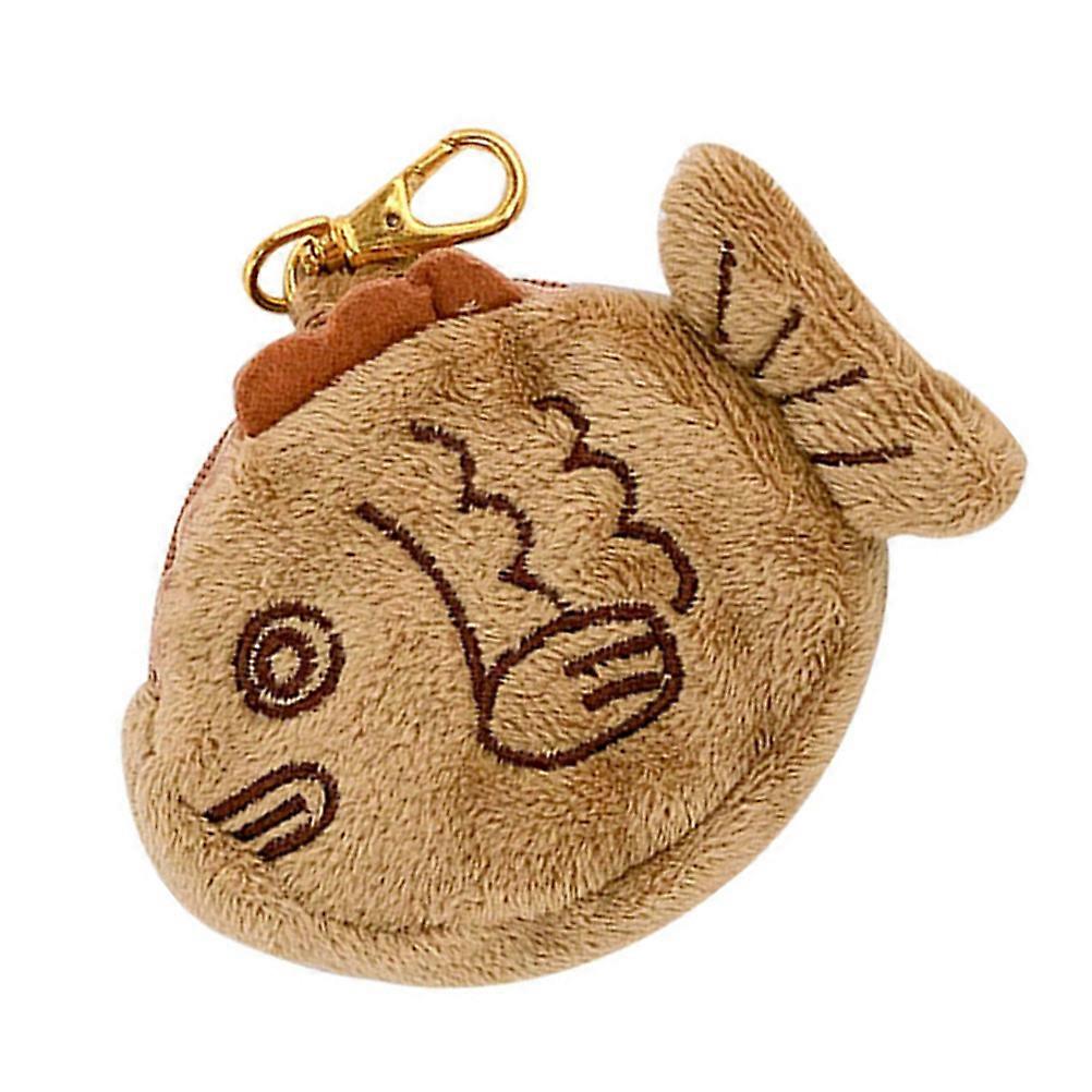 Portable Plush Wallet Fish Shaped Coin Bag For School Beach 1Pack