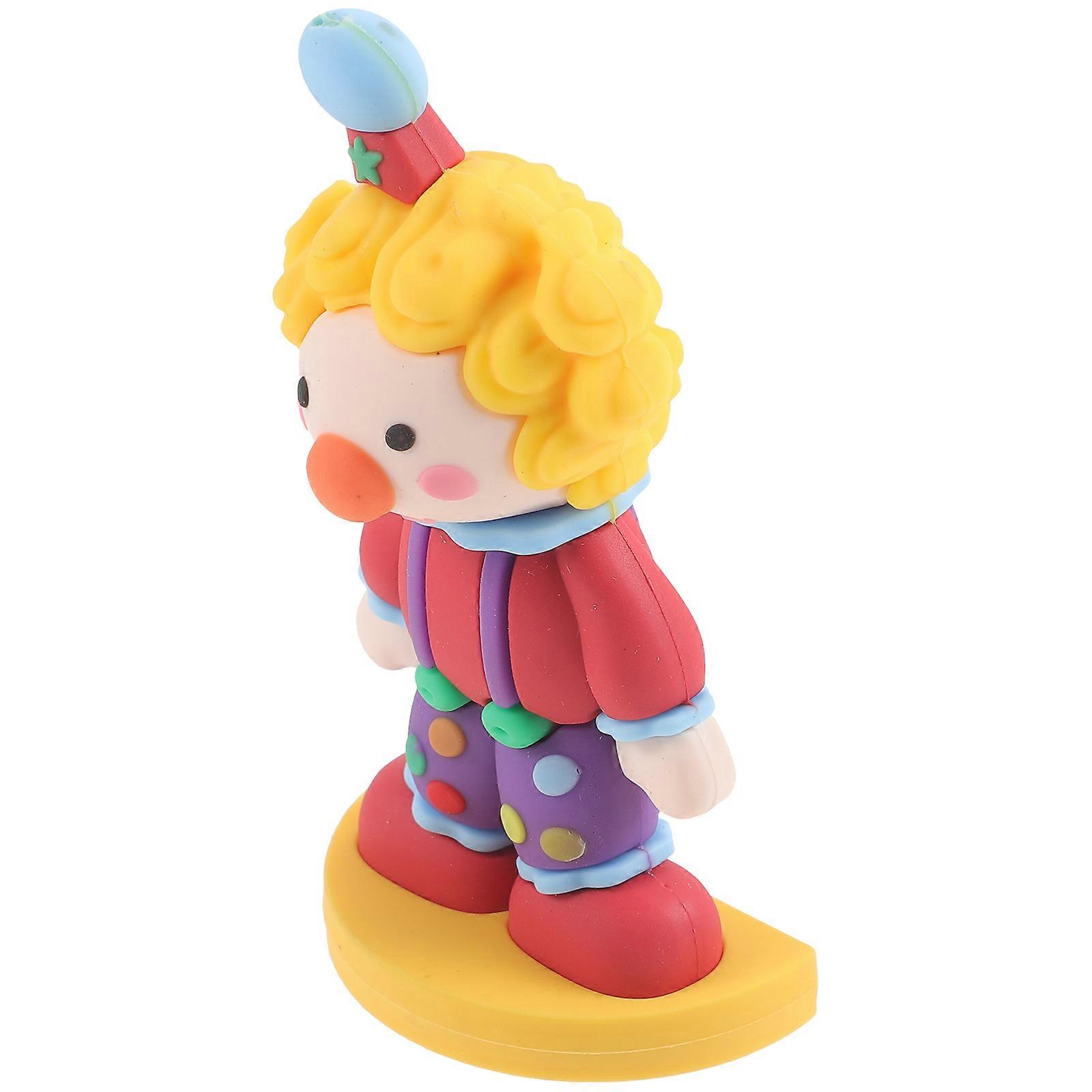 Art Clown Statue Versatile Use Compact Size Yard Decor Soft Rubber 1Pack