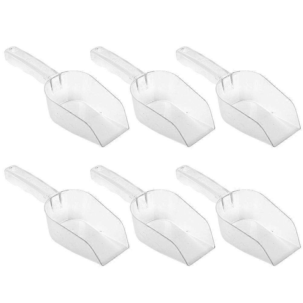 Transparent PC Food Scoop for Home with Large Capacity and Ergonomic Handle 6pcs