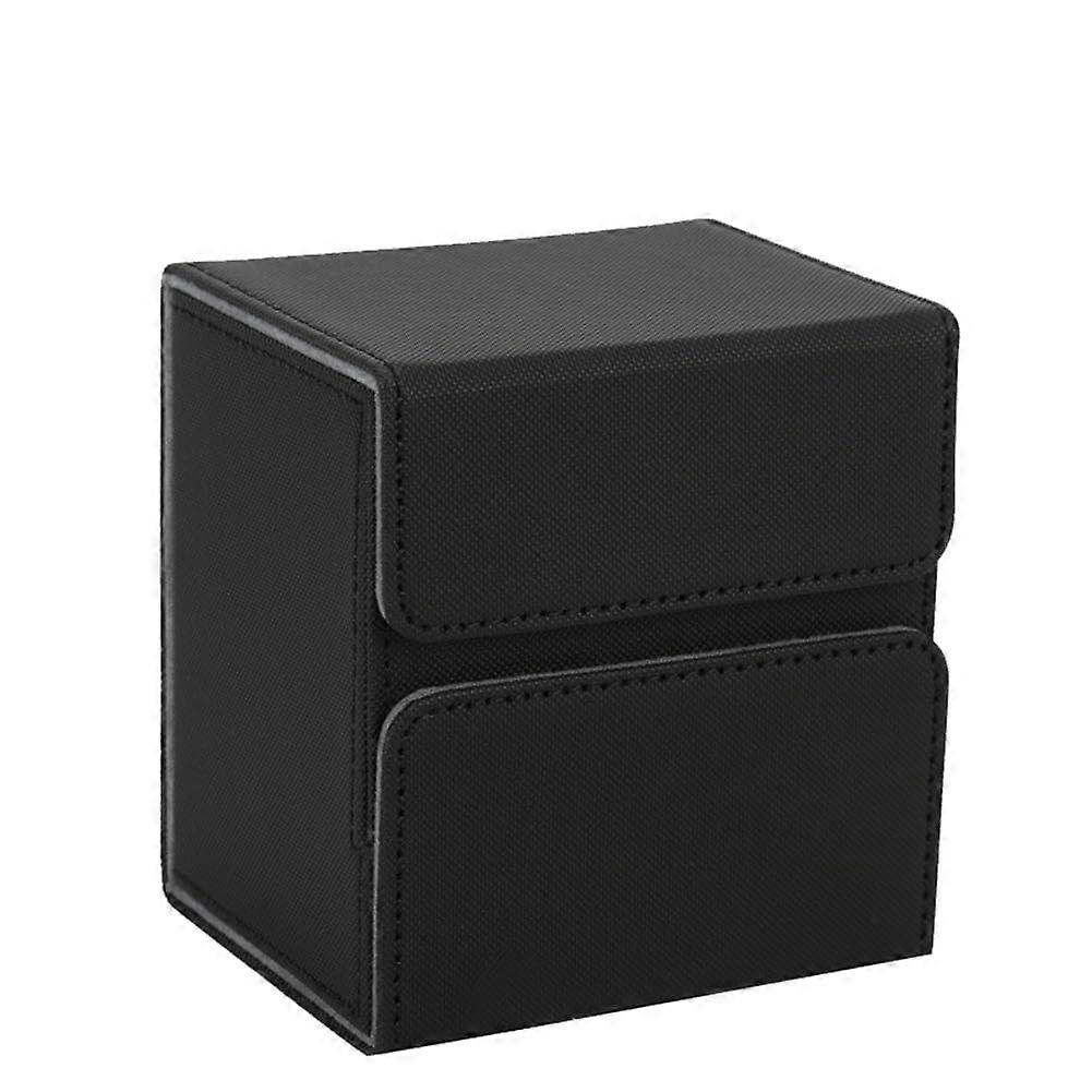 Card Storage Box with Dice Tray, Trading Card Case for Collecting Cards with Game Case, Black