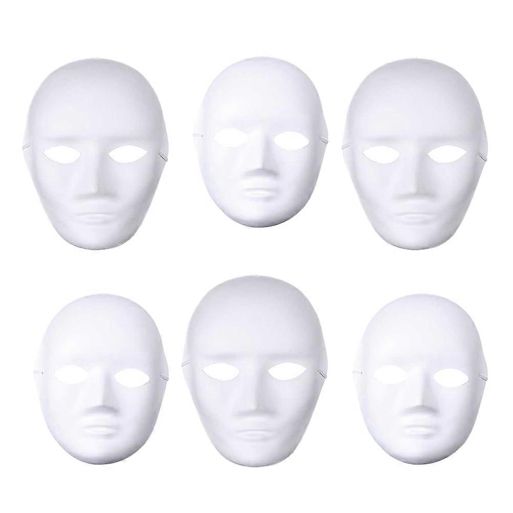24pcs DIY Blank Masks for Halloween Costumes, Full Face Painting Masks for Hip Hop, Masquerade & Ghost Cosplay Parties, Unisex Design for Creative Fun