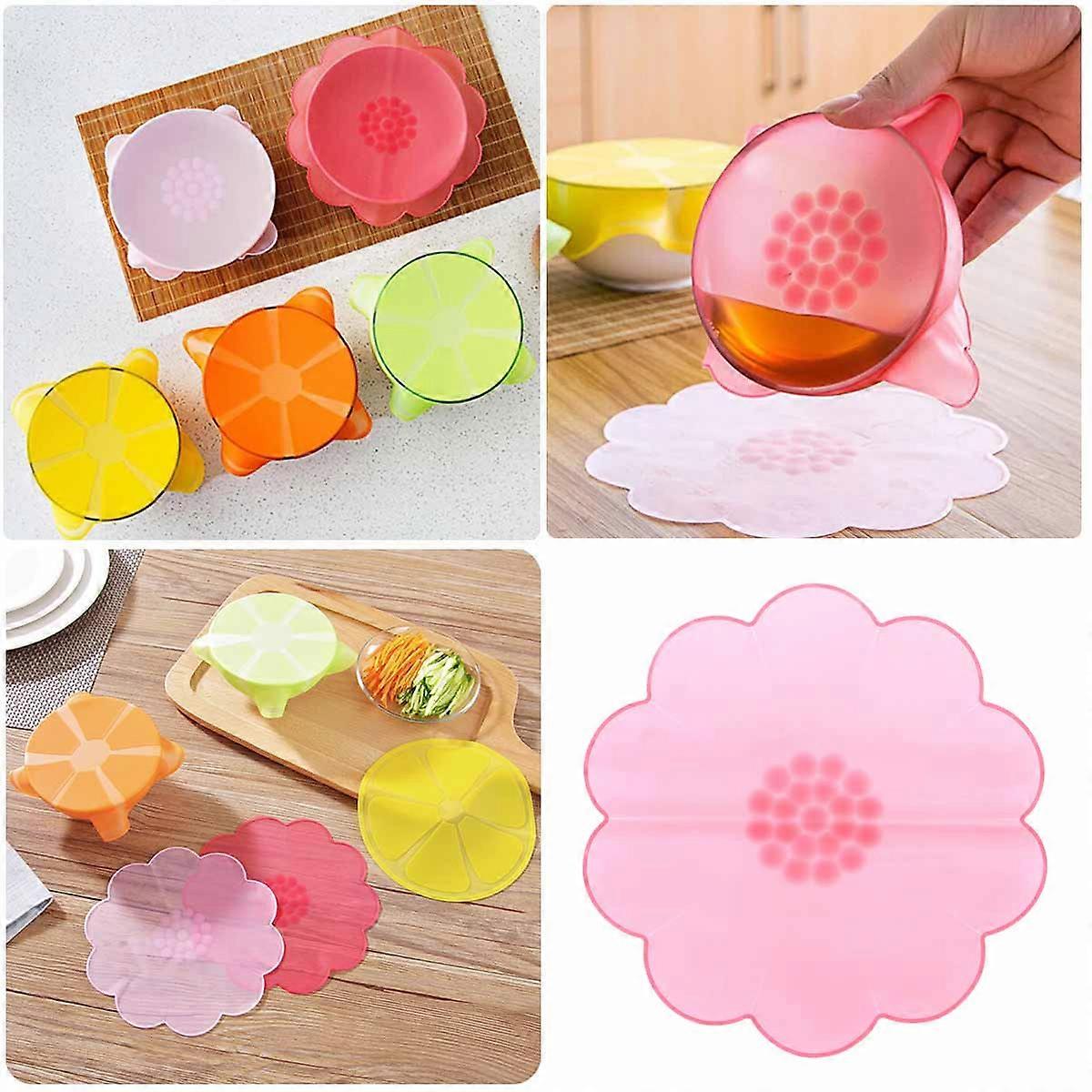 Reusable Silicone Lids Airtight Seal Heat Resistant For Food Storage 7x7x0.1Inch 1Set