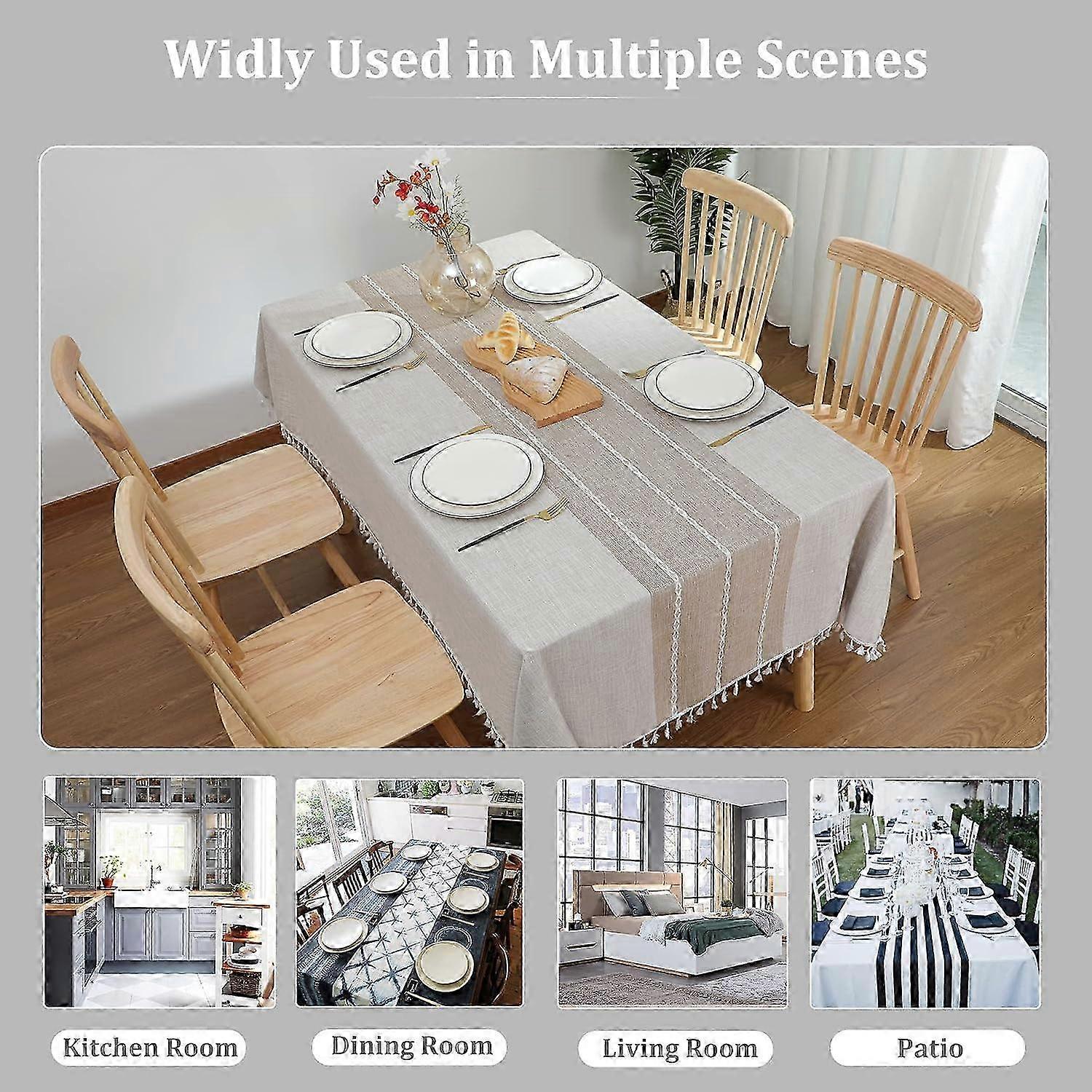 Waterproof Table Runner Checkered Tea Table Mat - Practical and easy to clean waterproof material for everyday use. 2025