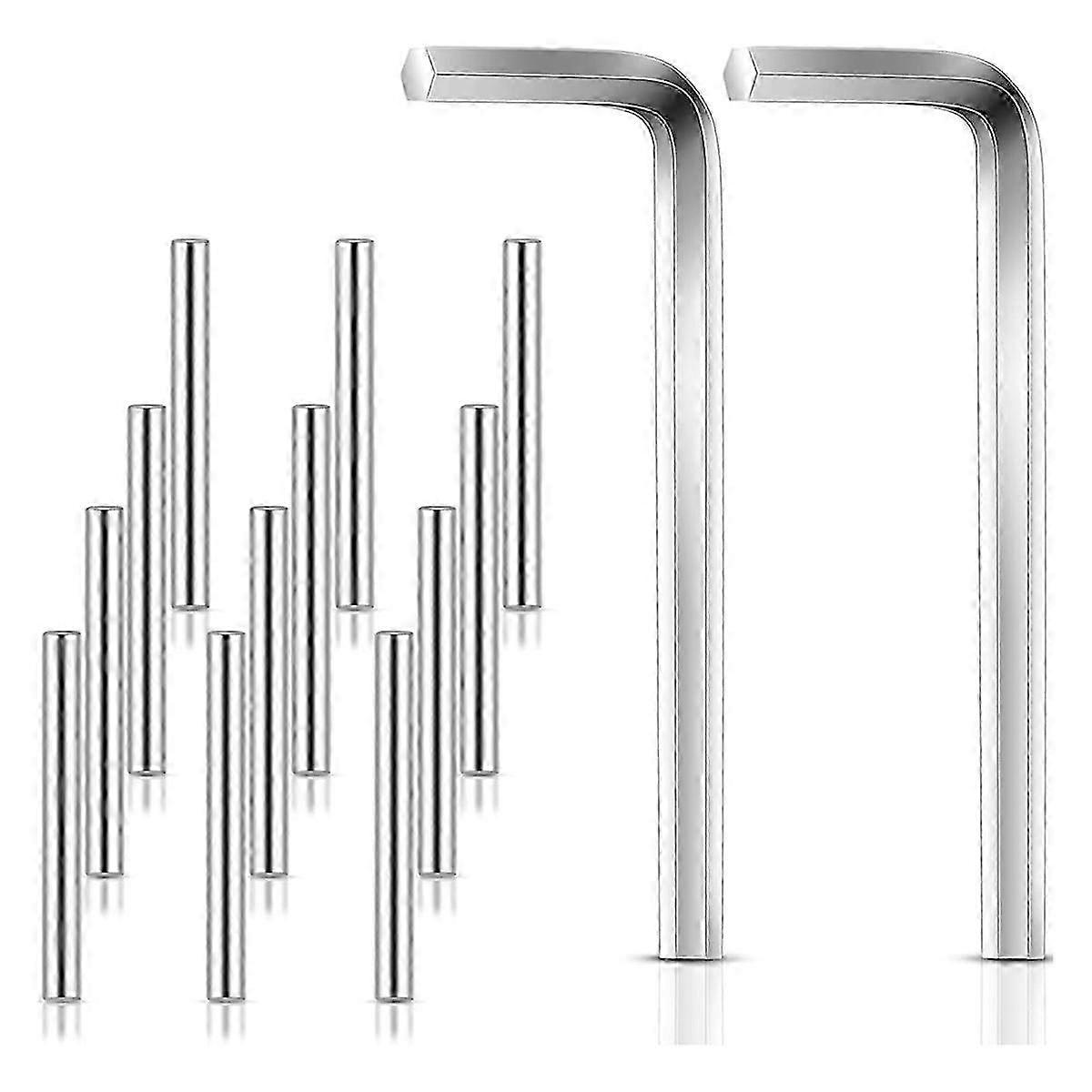 Self-Closing Door Hinge Replacement Kit with Spring Loaded Tension Pins and Metal Nails