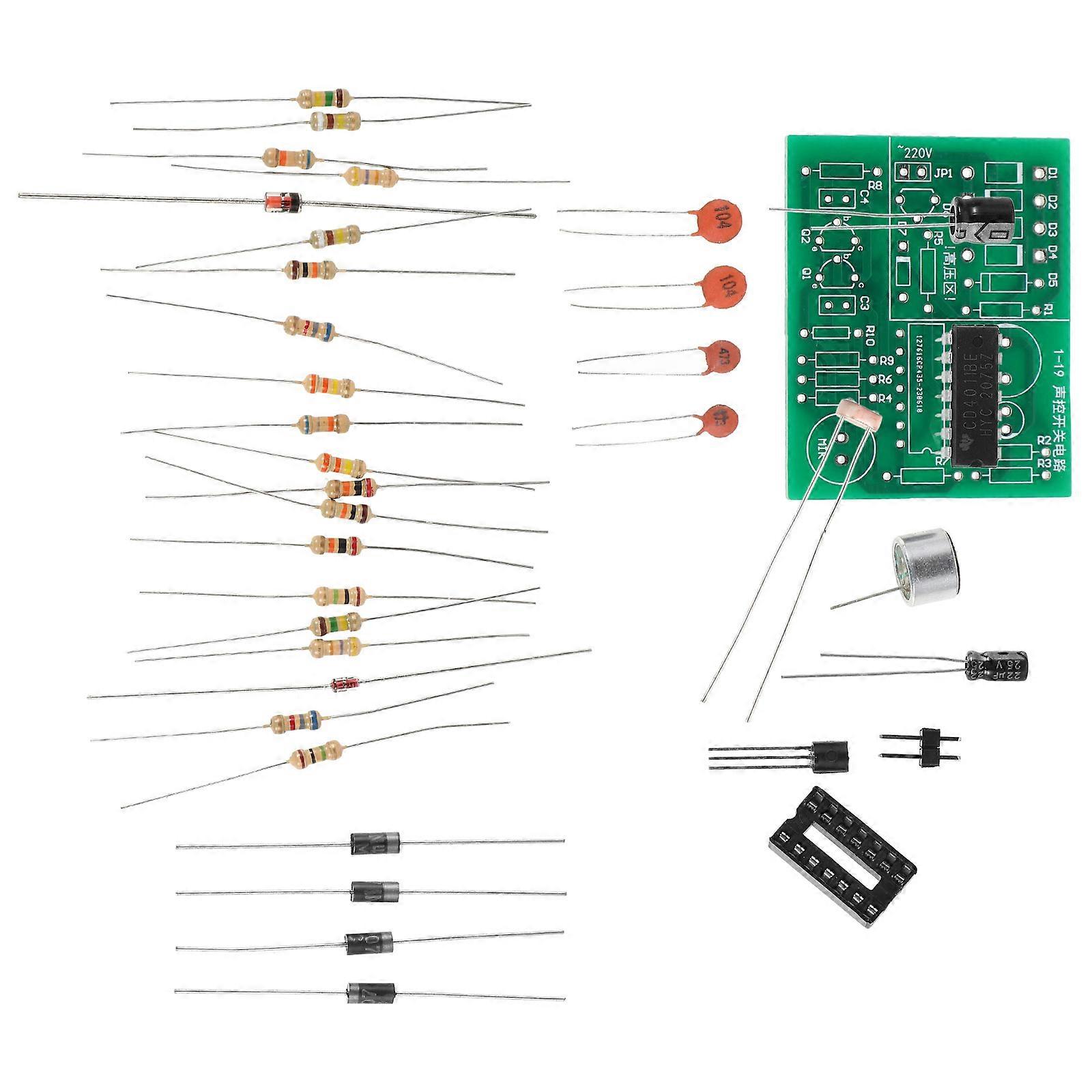 Acoustic Control Board Electronic Acoustic Control Switch Integrated Pcb Module Circuit Board Repair Fixture For Diy Projects 1Set