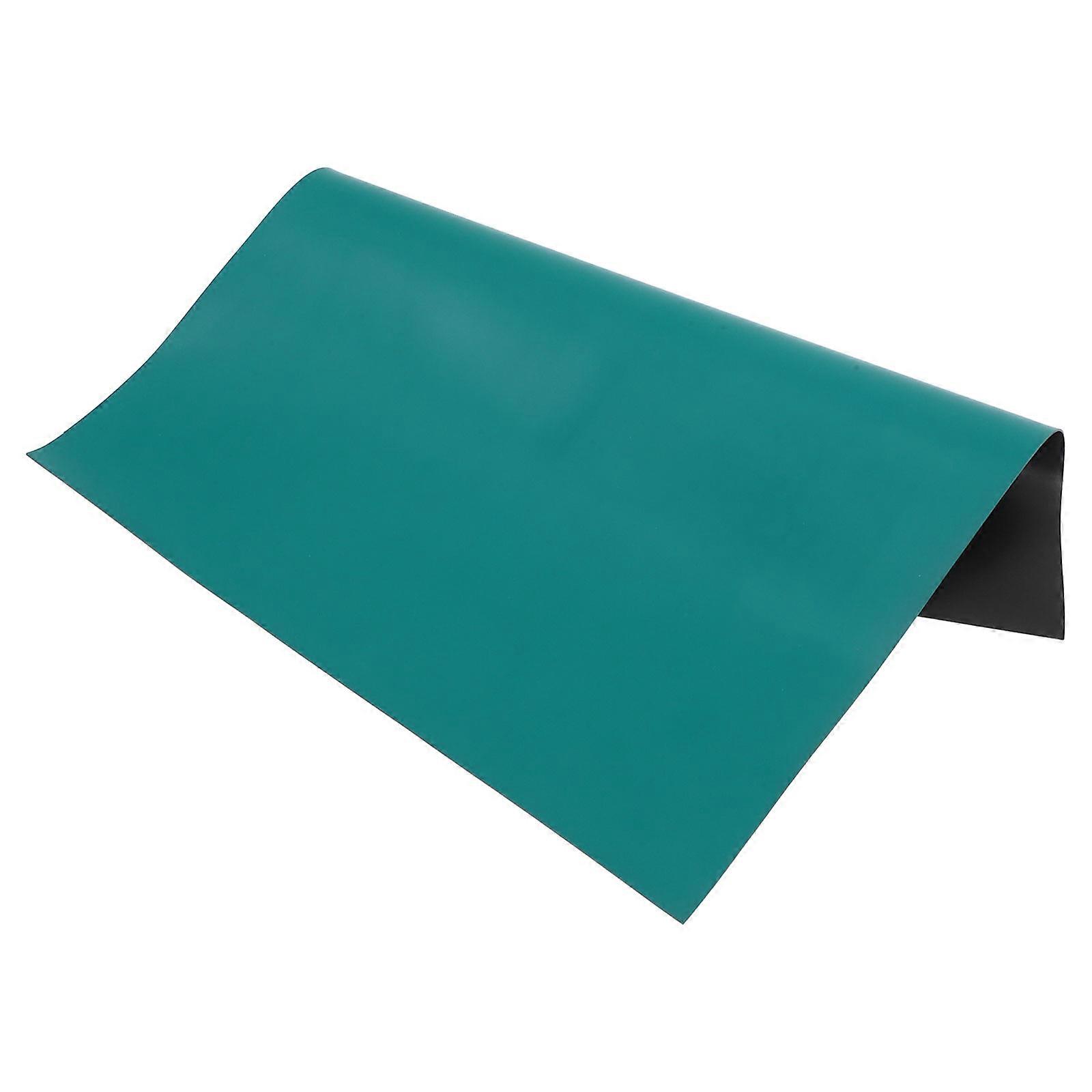 Green Anti Static Soldering Mat for Workbench Heat Resistant Nitrile Rubber Sheet Large 24x18 Inch