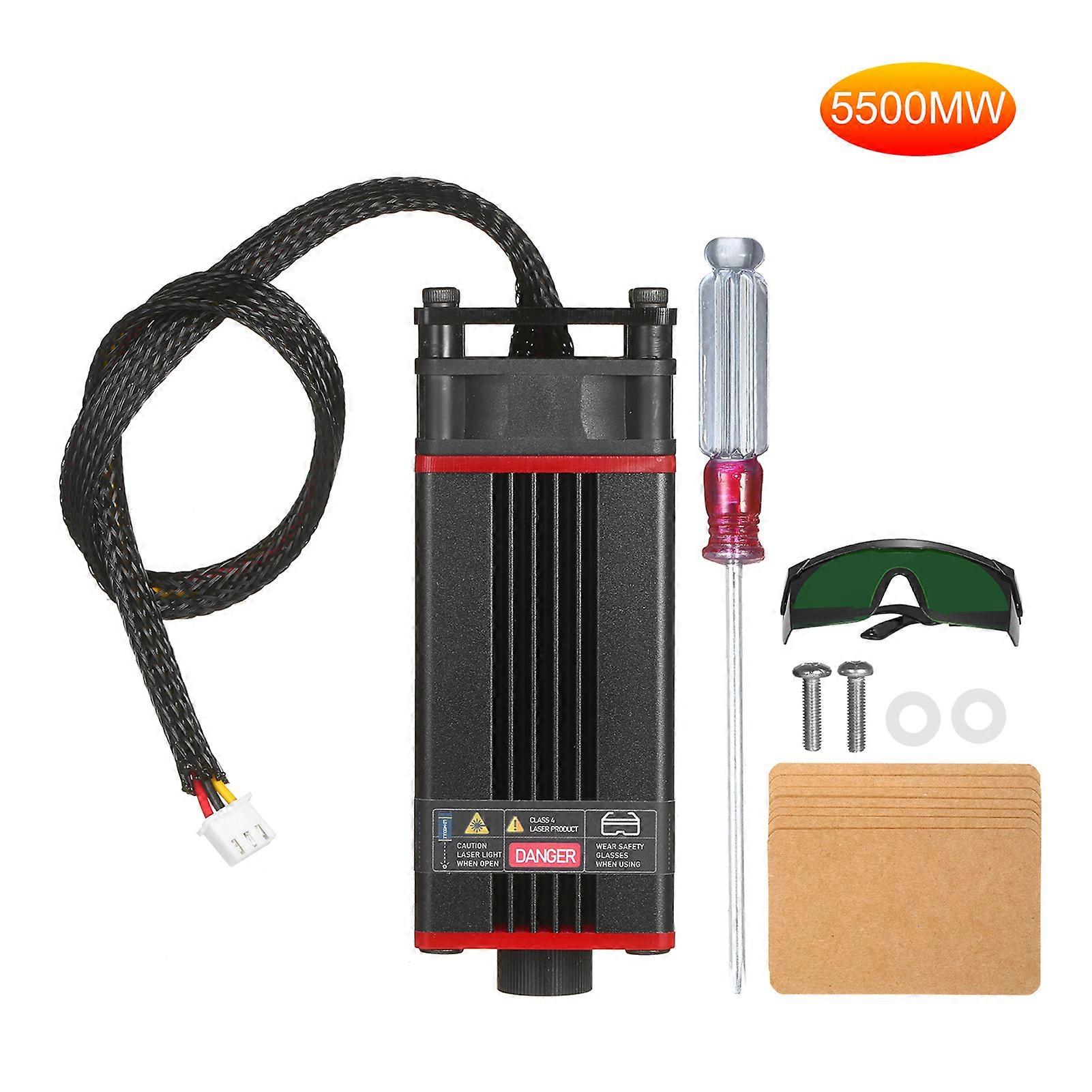 5500mW 450nm Blue Laser Module Laser Head for CNC Laser Cutting Machine DIY Wood Marking and Engraving Tool