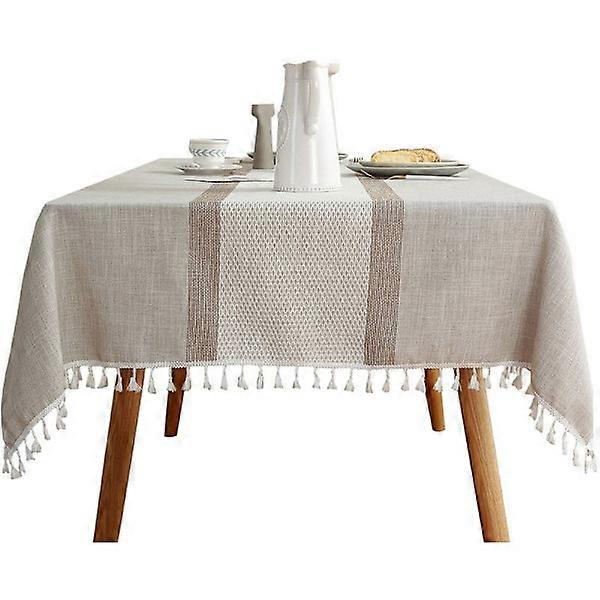 Polyester chiffon tablecloth, artistic, small, fresh, Nordic tablecloth with tassels, tea table cloth-A