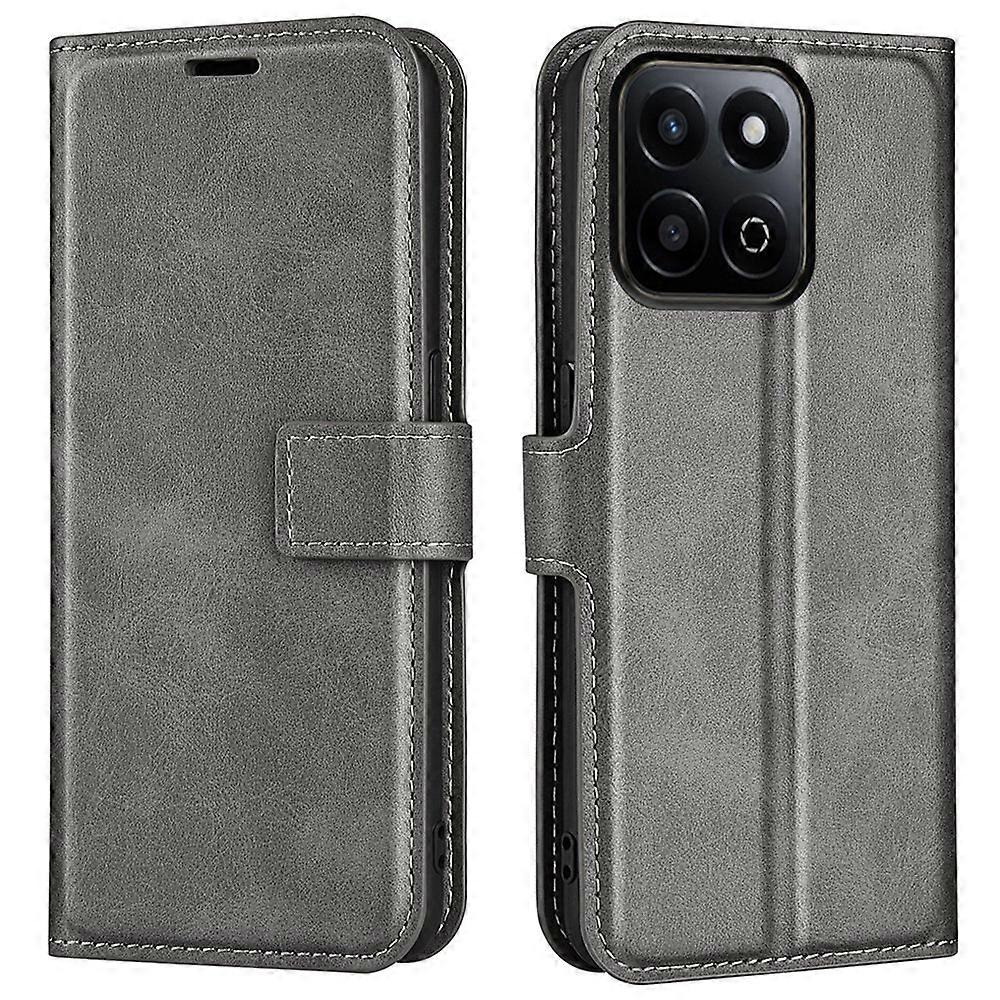 För Honor 200 Smart 5G X7c 4G Stativ Fodral Anti-Scratch Calf Textur Läder Telefonskydd