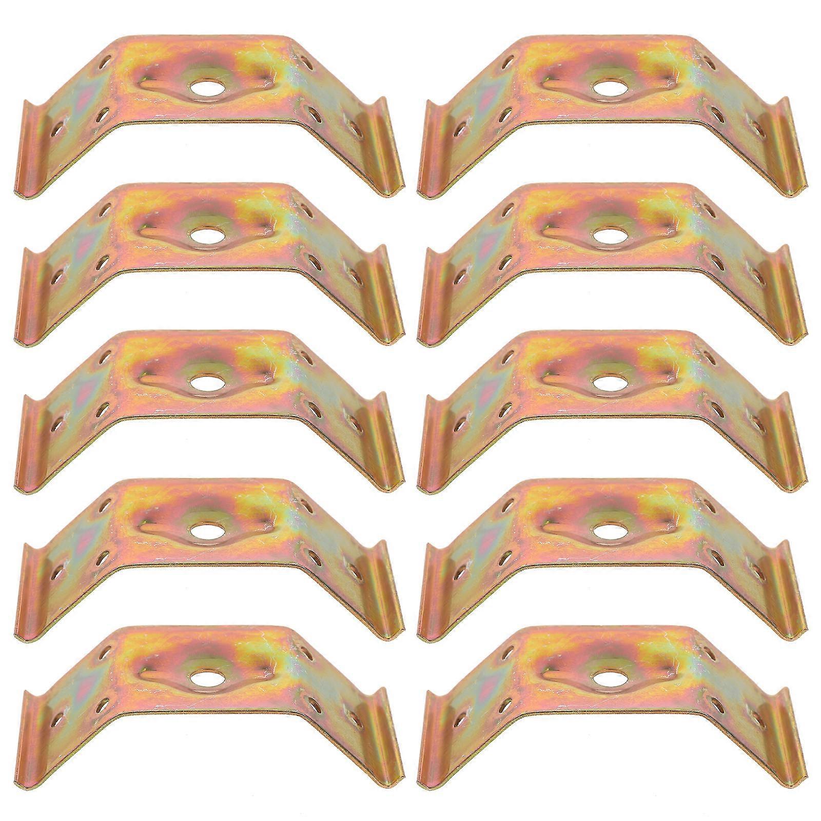 Metal Corner Brackets Connecting Bracket Furniture Reinforcing Corner Rust Proof Smooth Surface 10Pcs