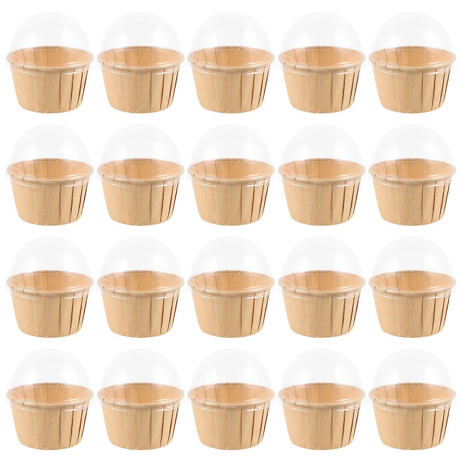 Multi Paper Cupcake Liners with Lids for Party Use Perfect for Baking and Serving 50pcs