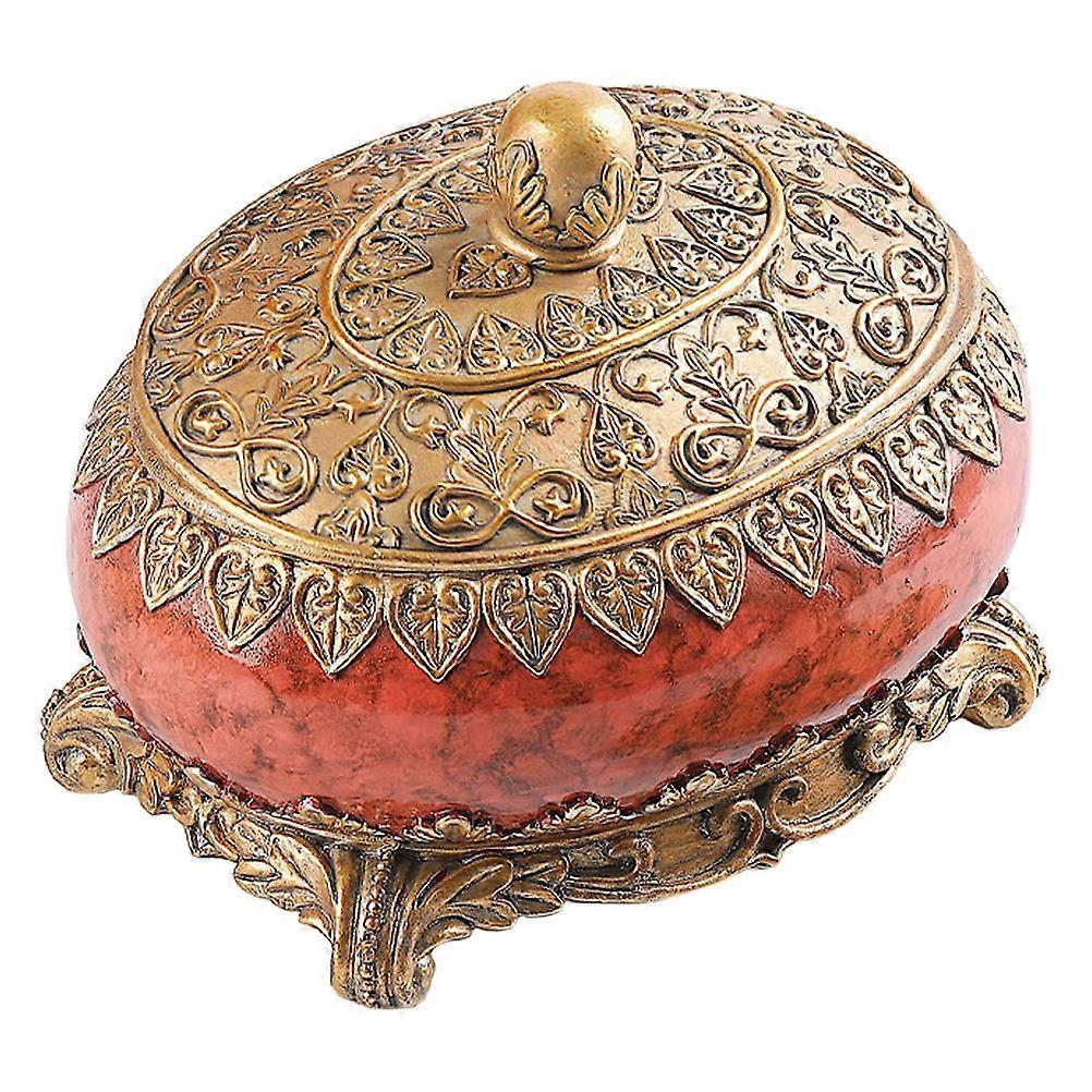 Elegant Resin Trinket Box for Home Use with Agate 6x4x3 Inches