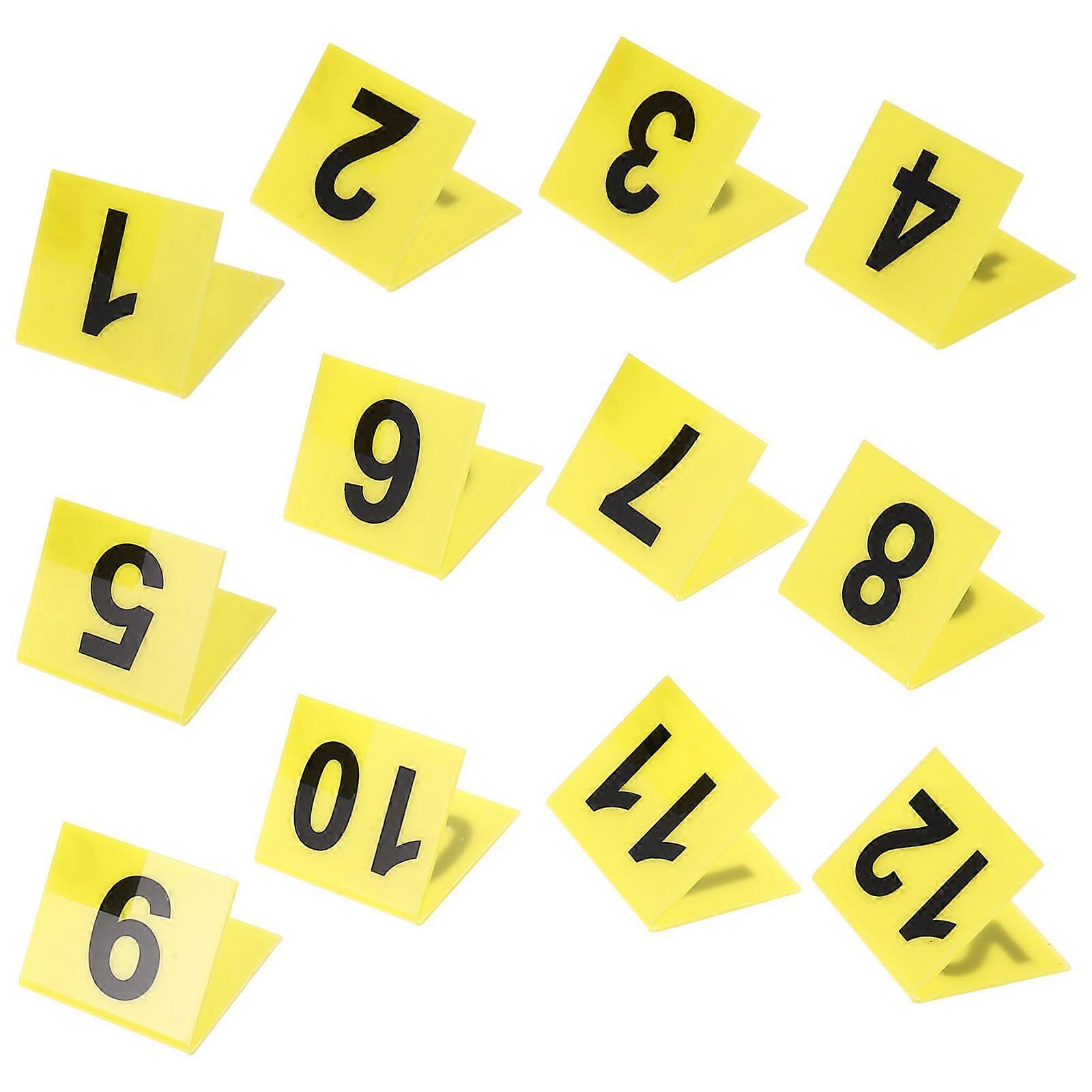 12pcs Shaped Number Markers for Detective Scene Decorations, Game Props for Mystery Events and Halloween Parties – Effortless Character