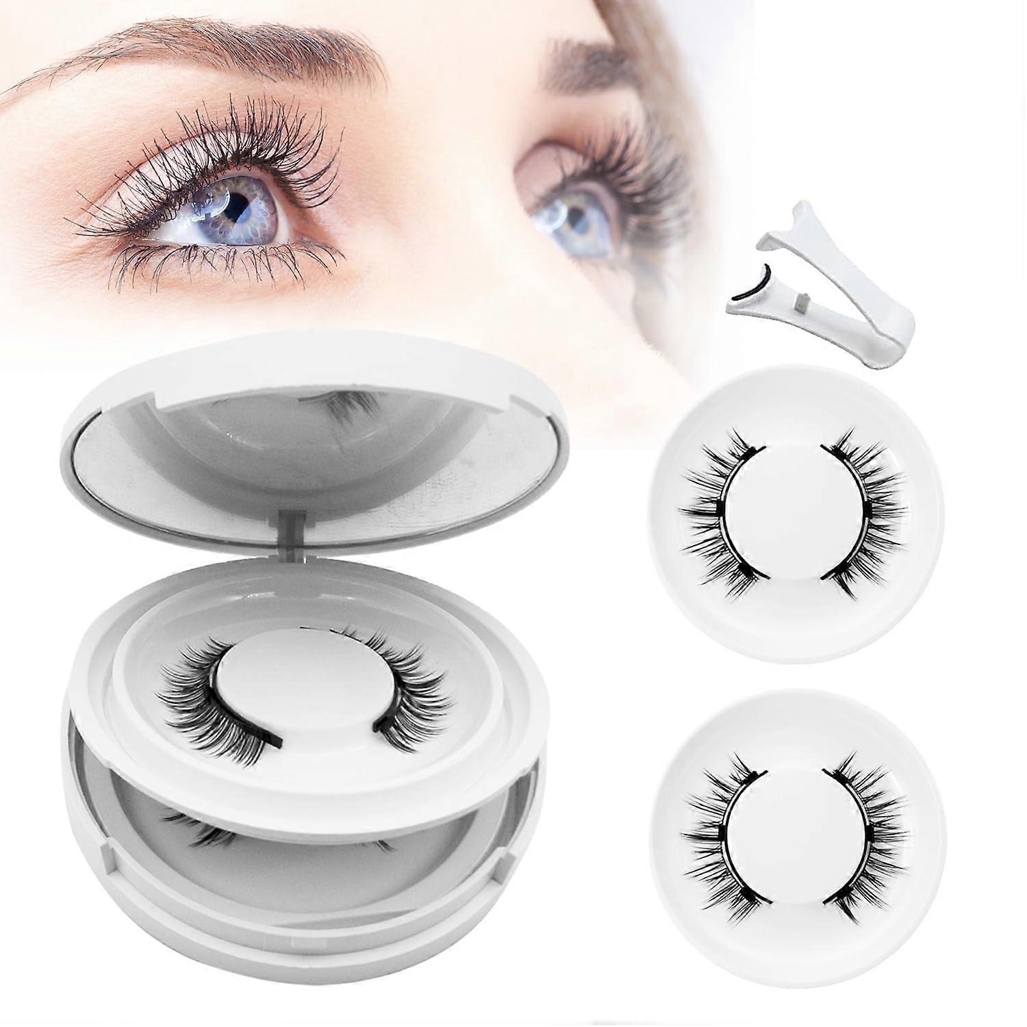 Magnetic Eyelashes with Applicator, 2025 New Reusable Magnetic Eyelashes, Natural Look, No Glue or Liner Required, Upgraded Soft Eyelashes for D