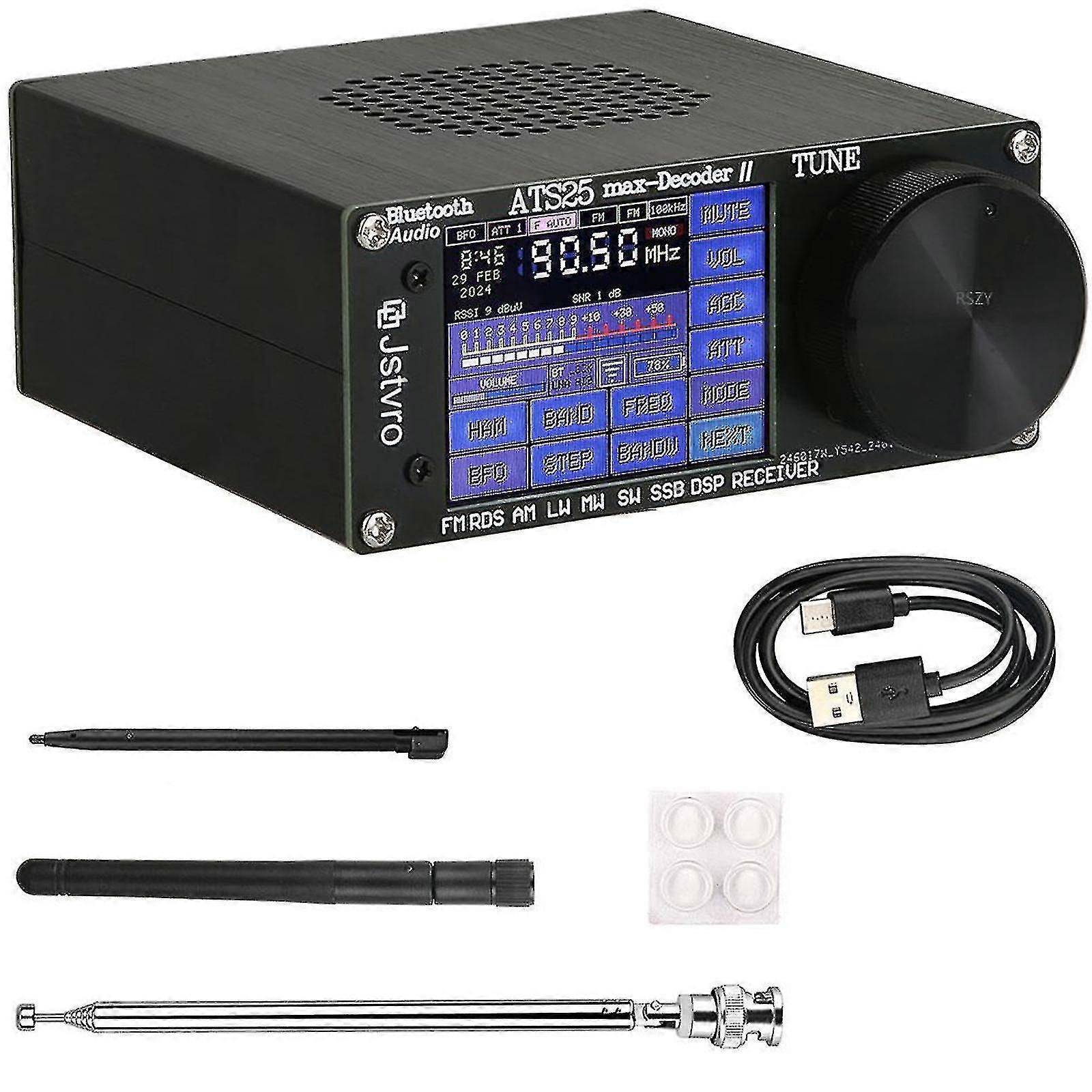 2024  ATS25 Max Decoder II Si4732 Radio Receiver with Enhanced 4000mAh Battery & Multi-Mode Support
