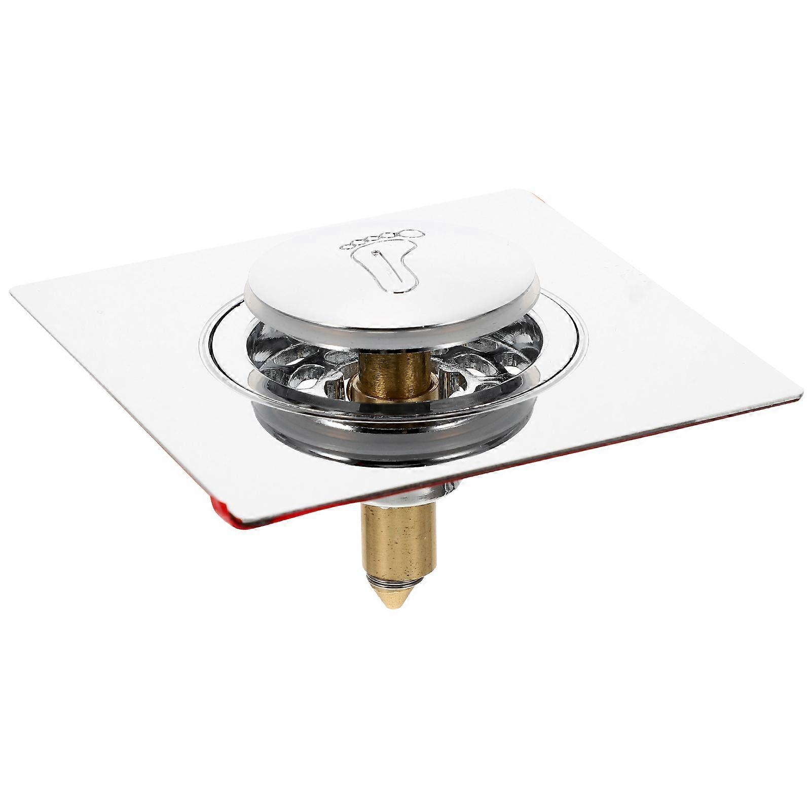 Waterproof Bathtub Drain Stopper Filter 9.8Cm Silver Panel For Kitchen Use Prevent Leaking 2Set